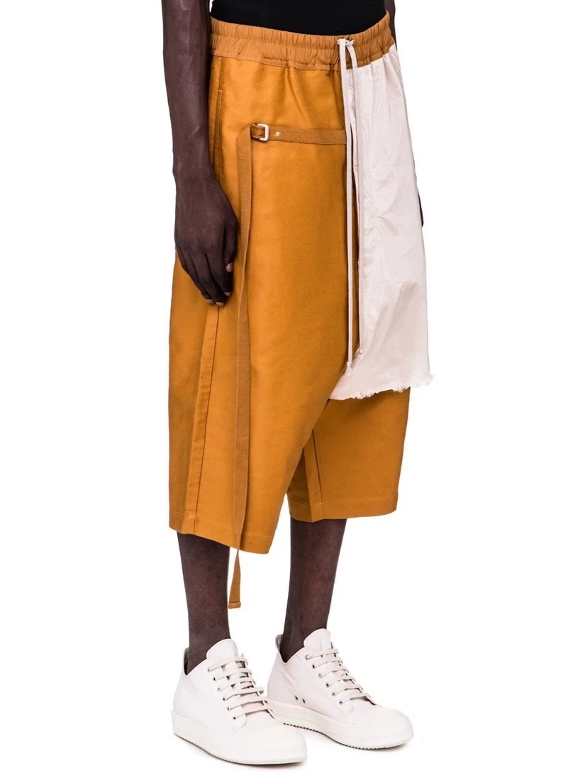 Rick Owens Color-Block Cropped Pants — back