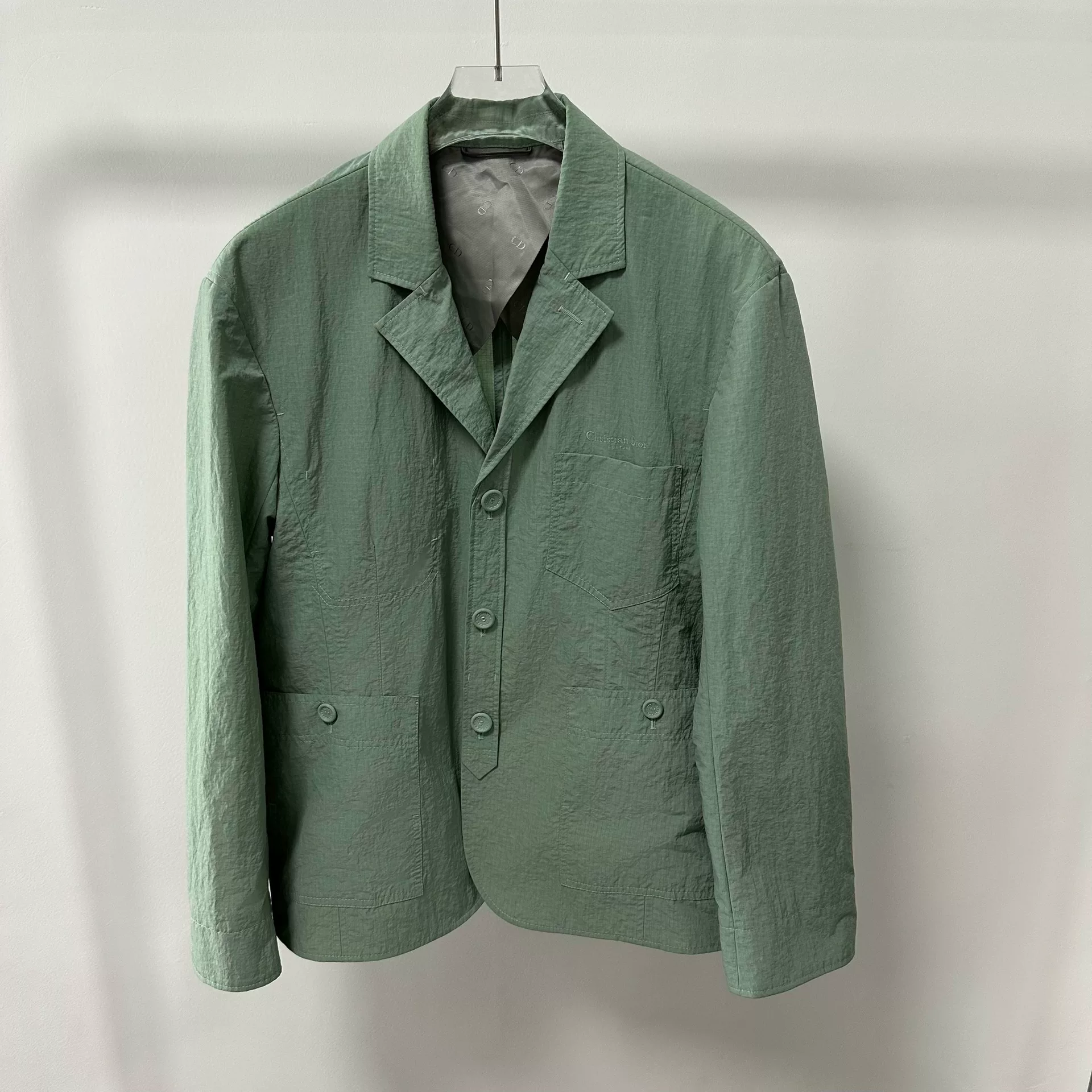 Dior Mint Green Lightweight Logo Blazer