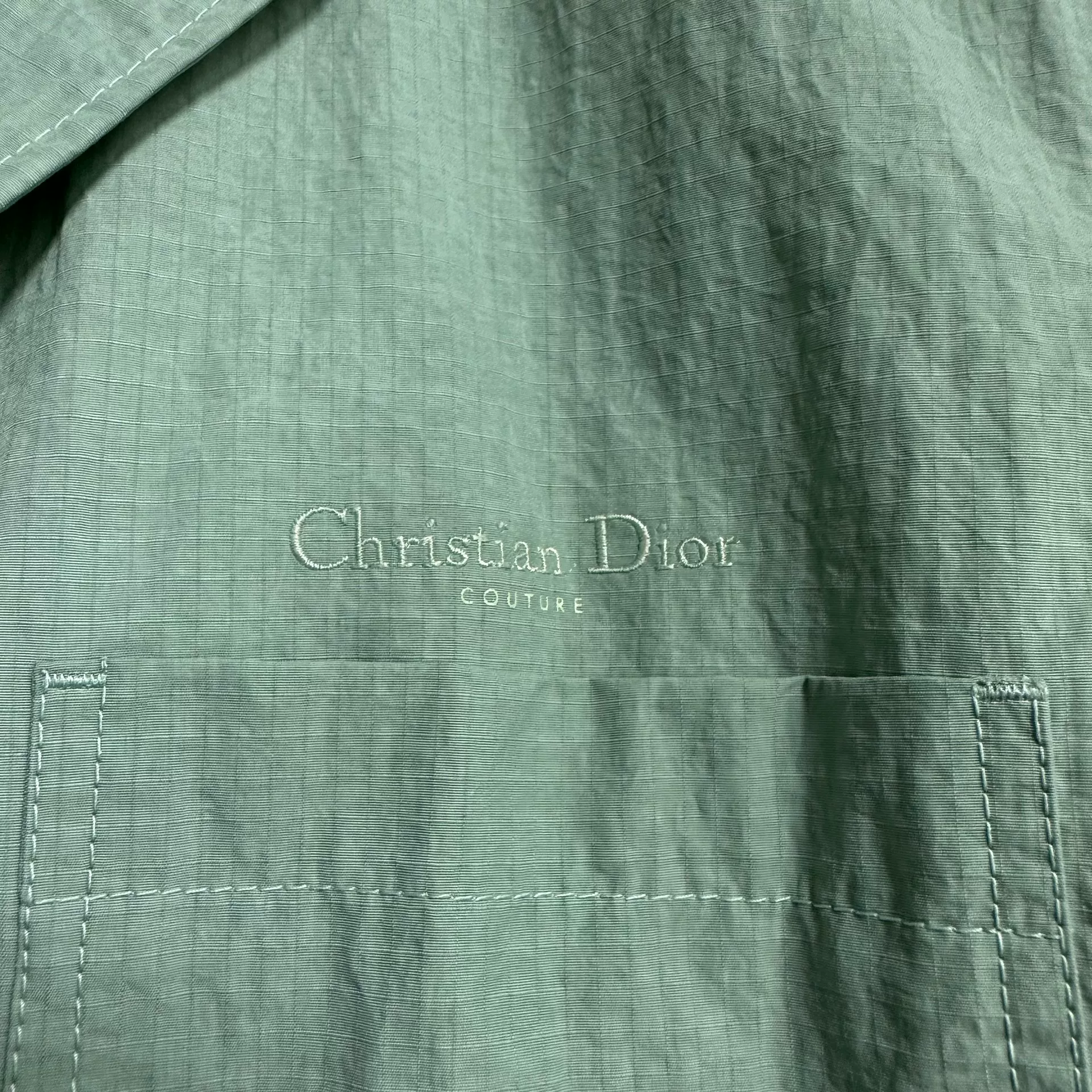 Dior Mint Green Lightweight Logo Blazer — front