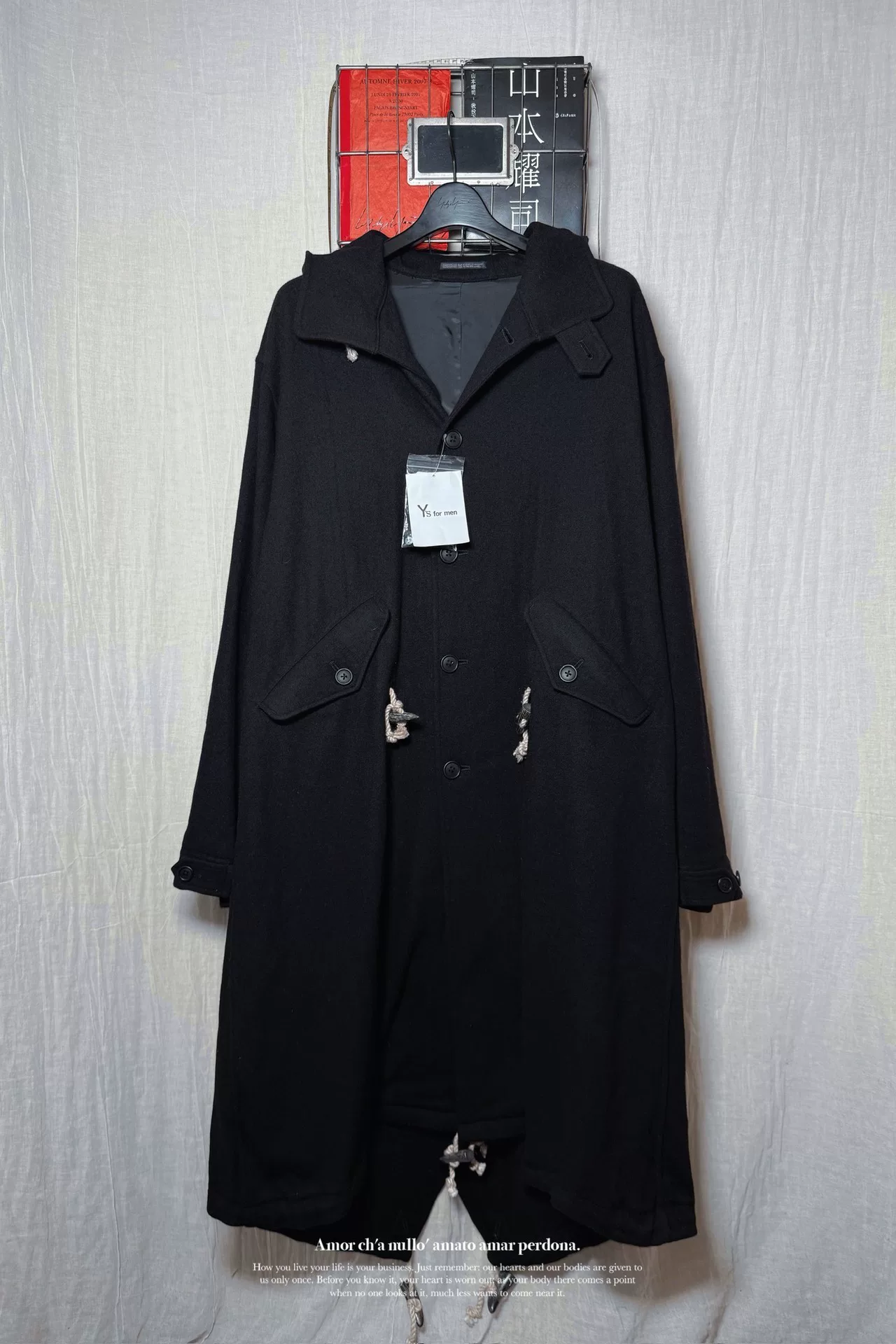 Yohji Yamamoto 23AW Wool Flannel Coat — front