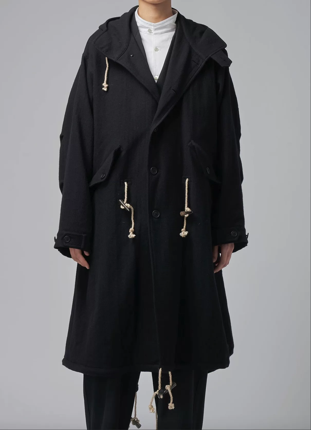Yohji Yamamoto 23AW Wool Flannel Coat — back