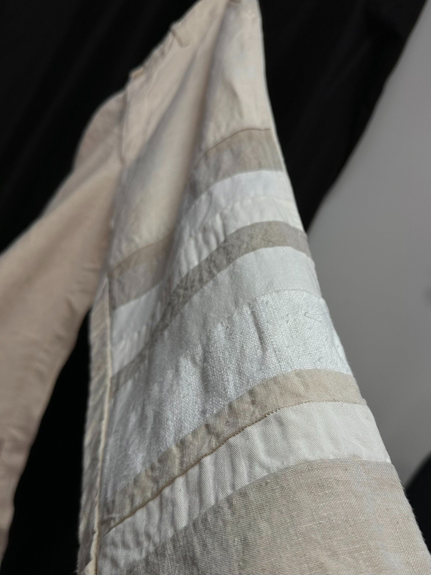 Chez VIDALENC Vintage Linen Paneled Pants — back