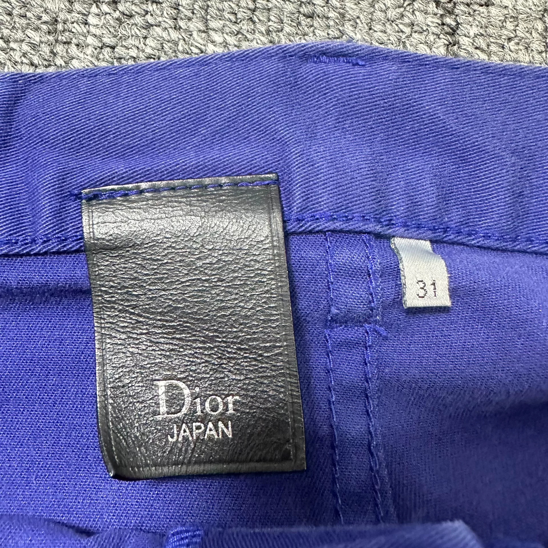 Dior Royal Blue Straight Leg Jeans — front