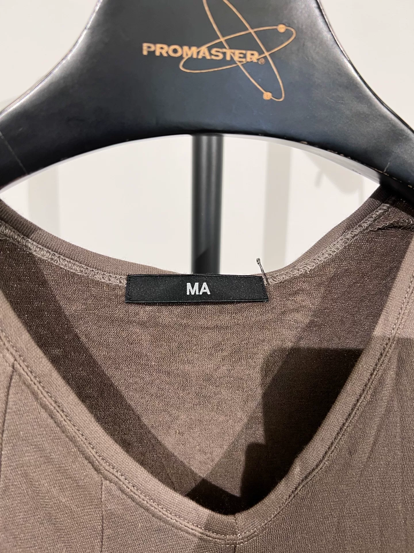 Uniqlo Brown Long-Sleeve V-Neck Top — back
