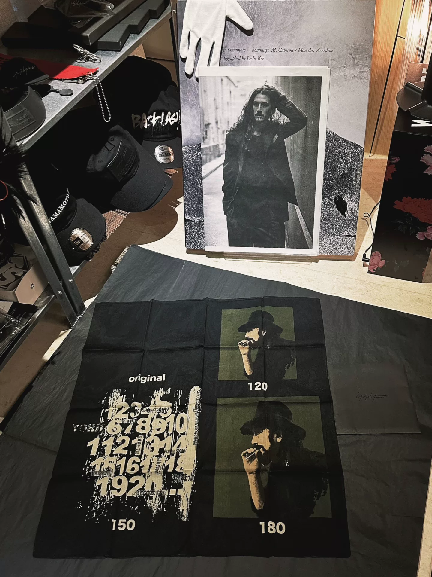 Yohji Yamamoto Limited Edition Square Scarf — detail