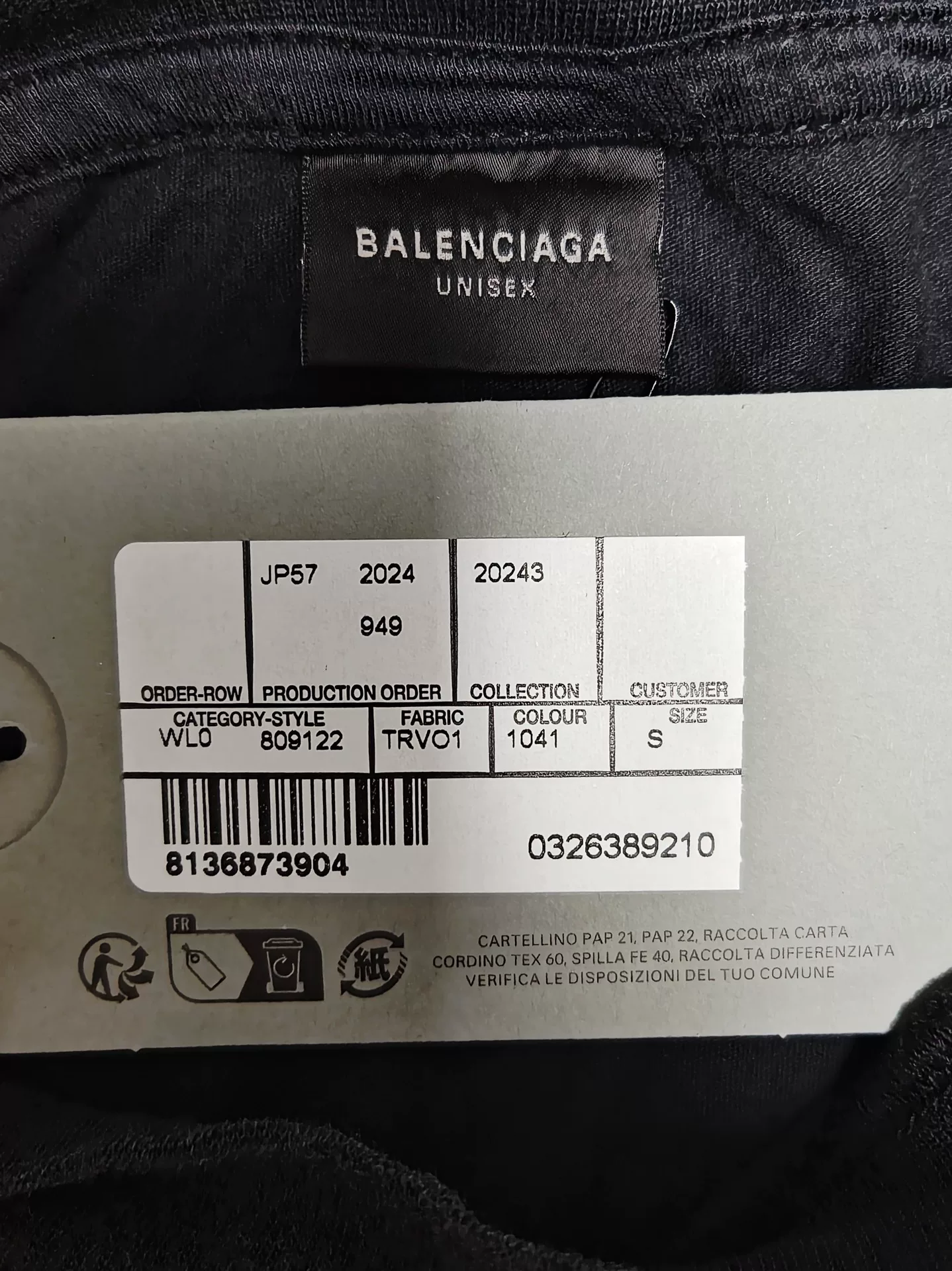 Balenciaga Pigalle Night Scene Short-Sleeve — label