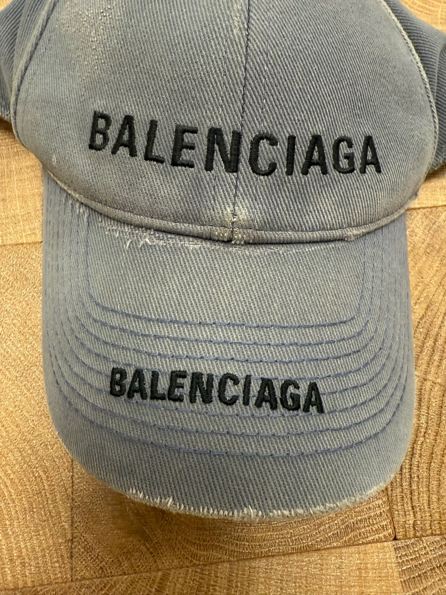 Balenciaga 24SS Destroyed Logo Baseball Cap — back