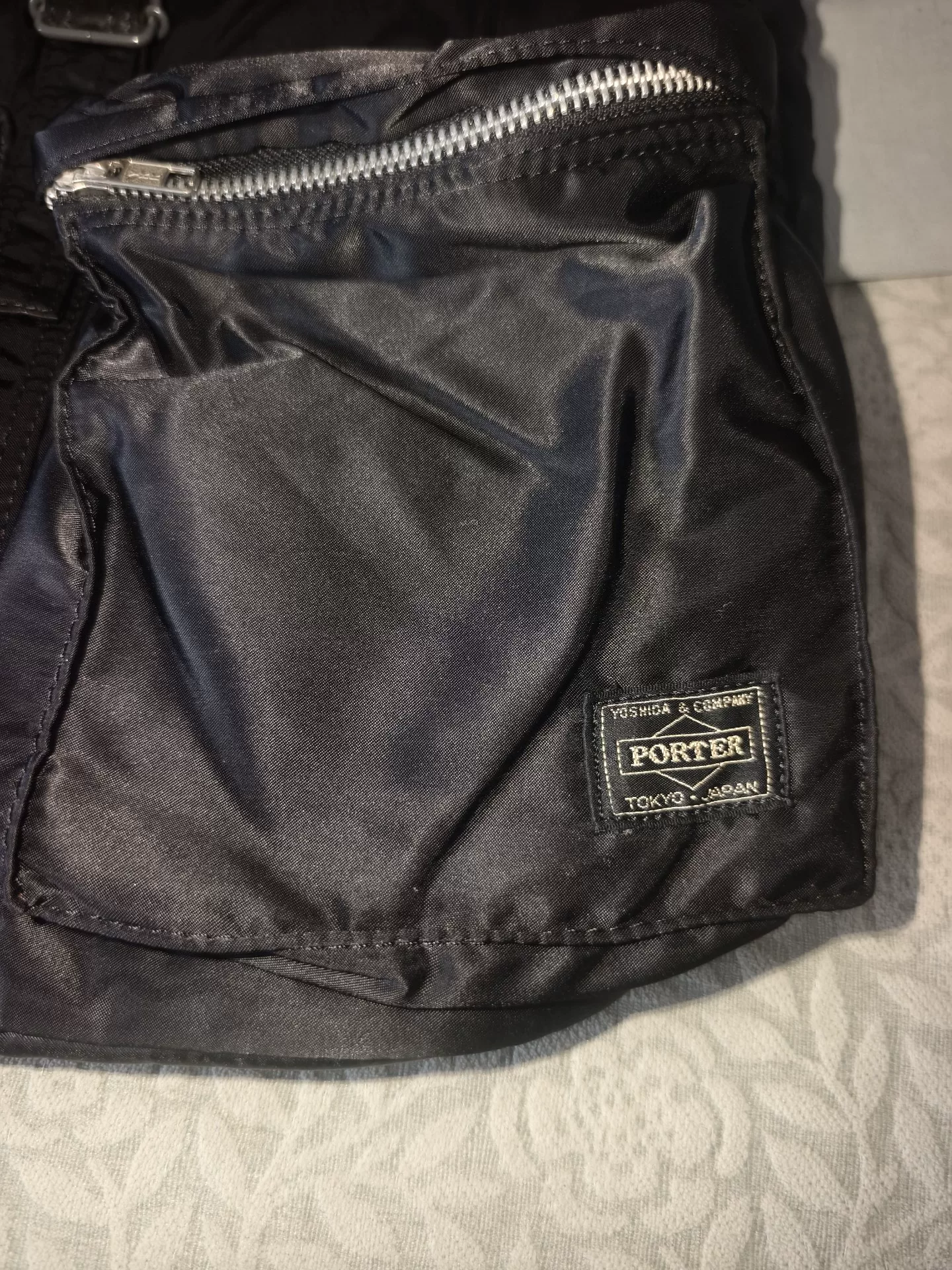 Porter Tanker Black Backpack — detail