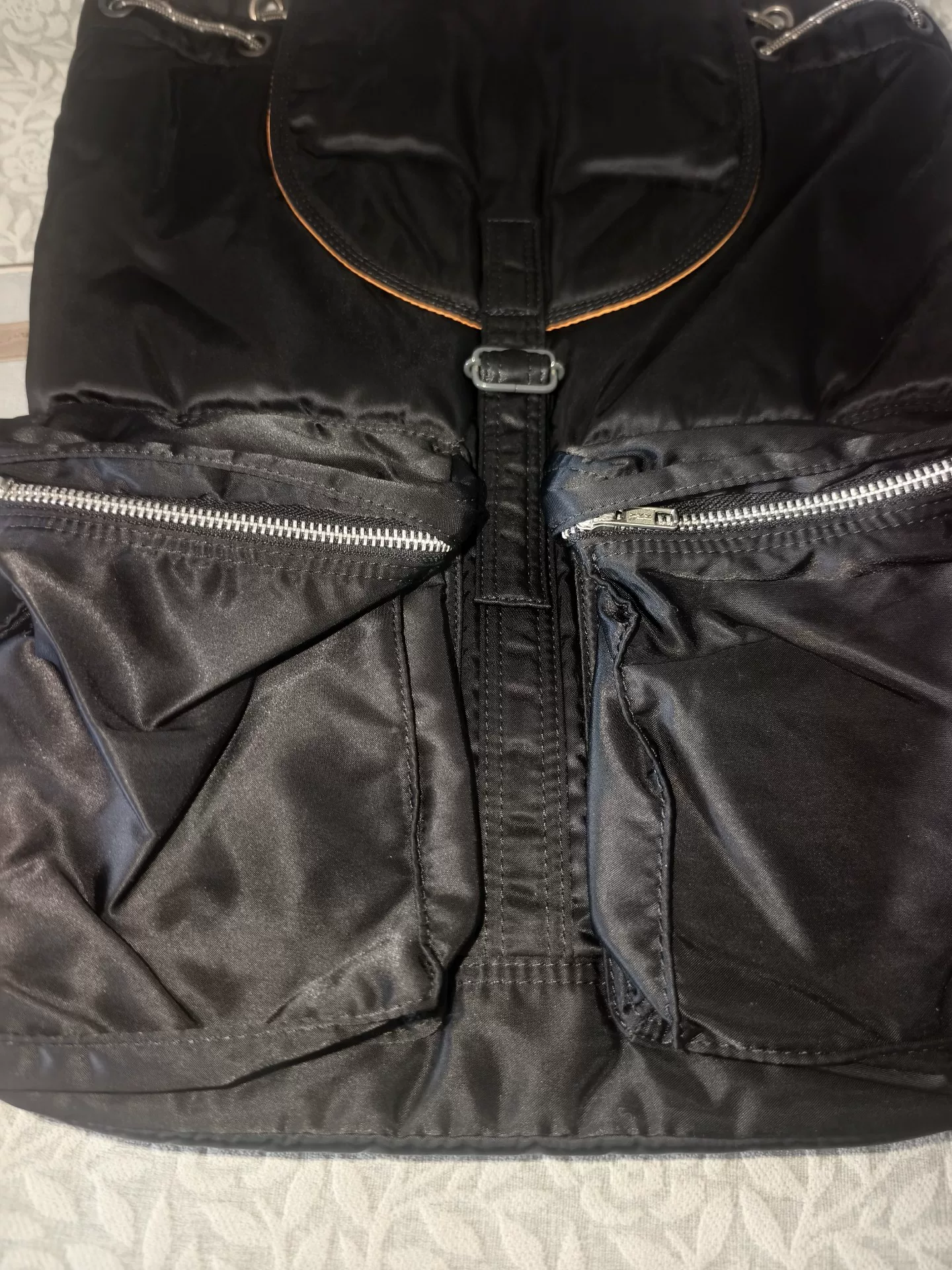 Porter Tanker Black Backpack — back