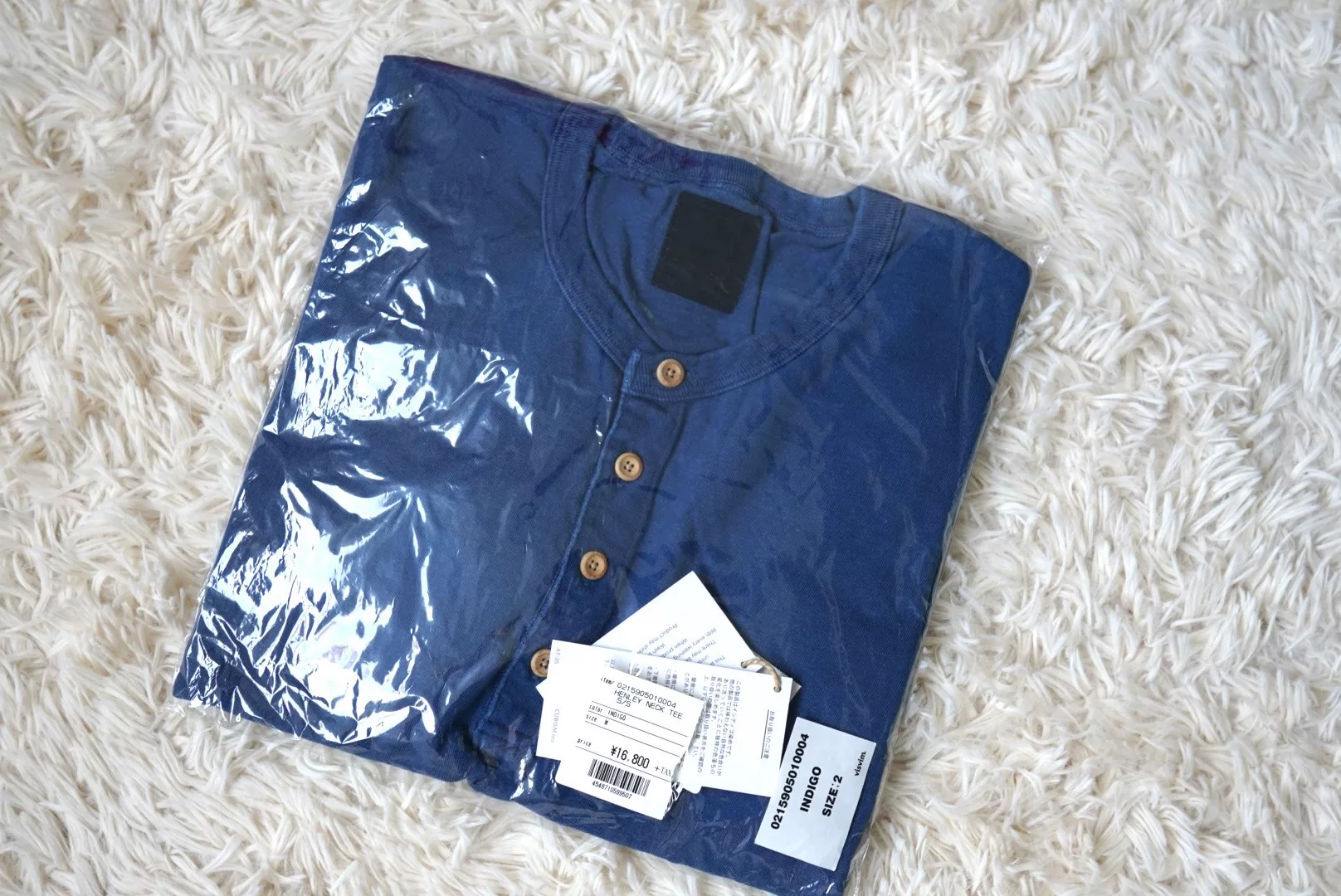 visvim Indigo Short-Sleeve Henley Tee
