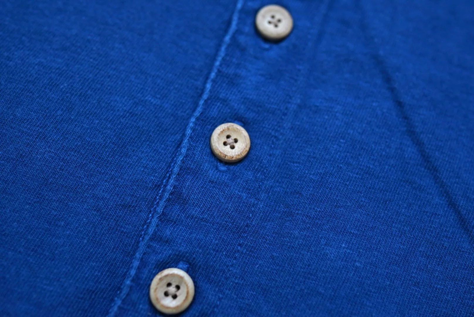 visvim Indigo Short-Sleeve Henley Tee — back