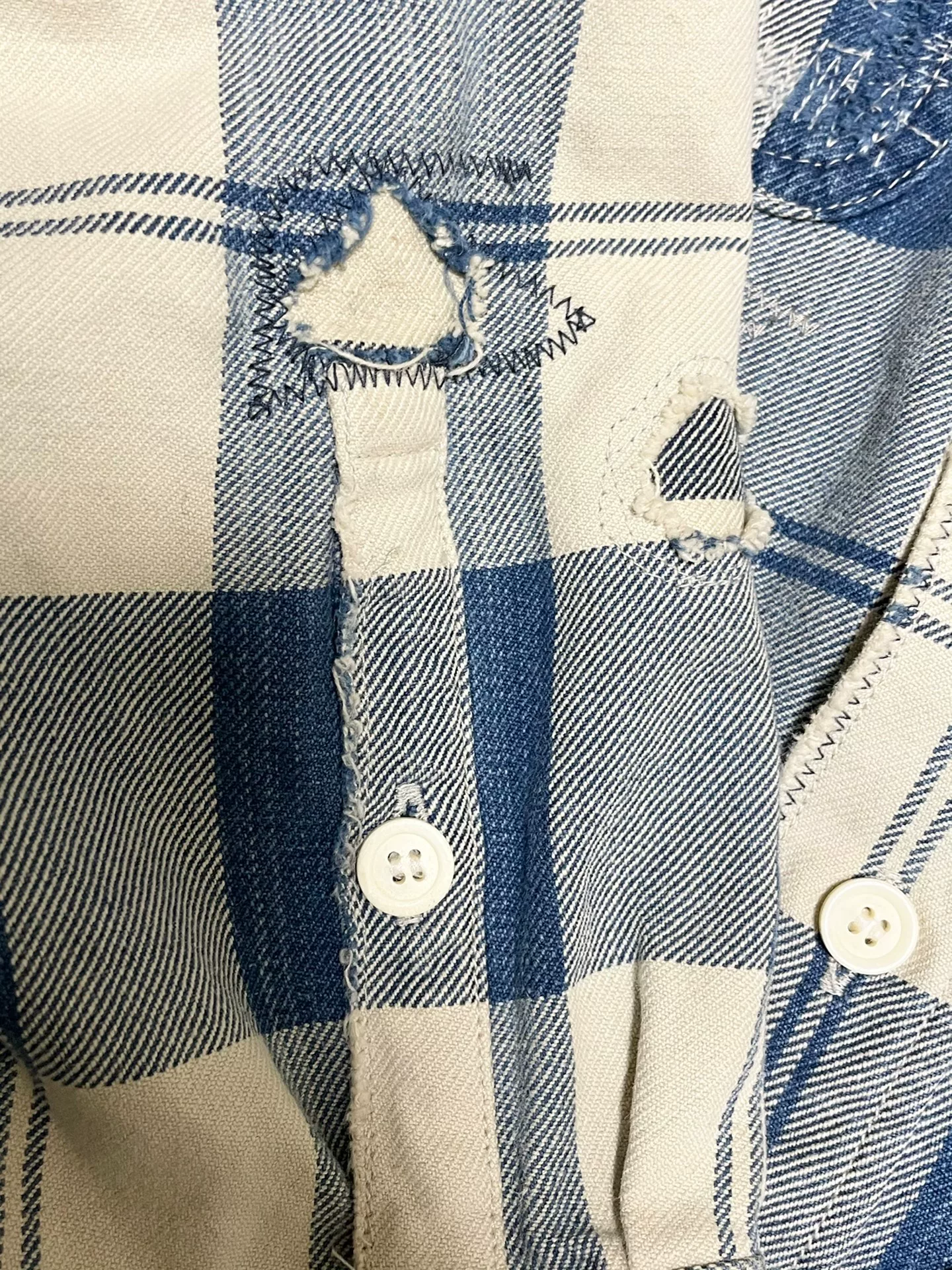 Visvim Lumber Check L/S Crash — label