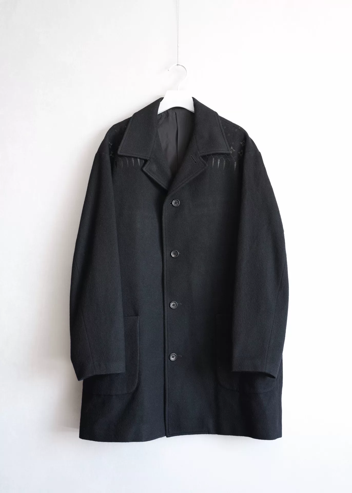 Yohji Yamamoto 22AW Full-Back Embroidery Coat — front