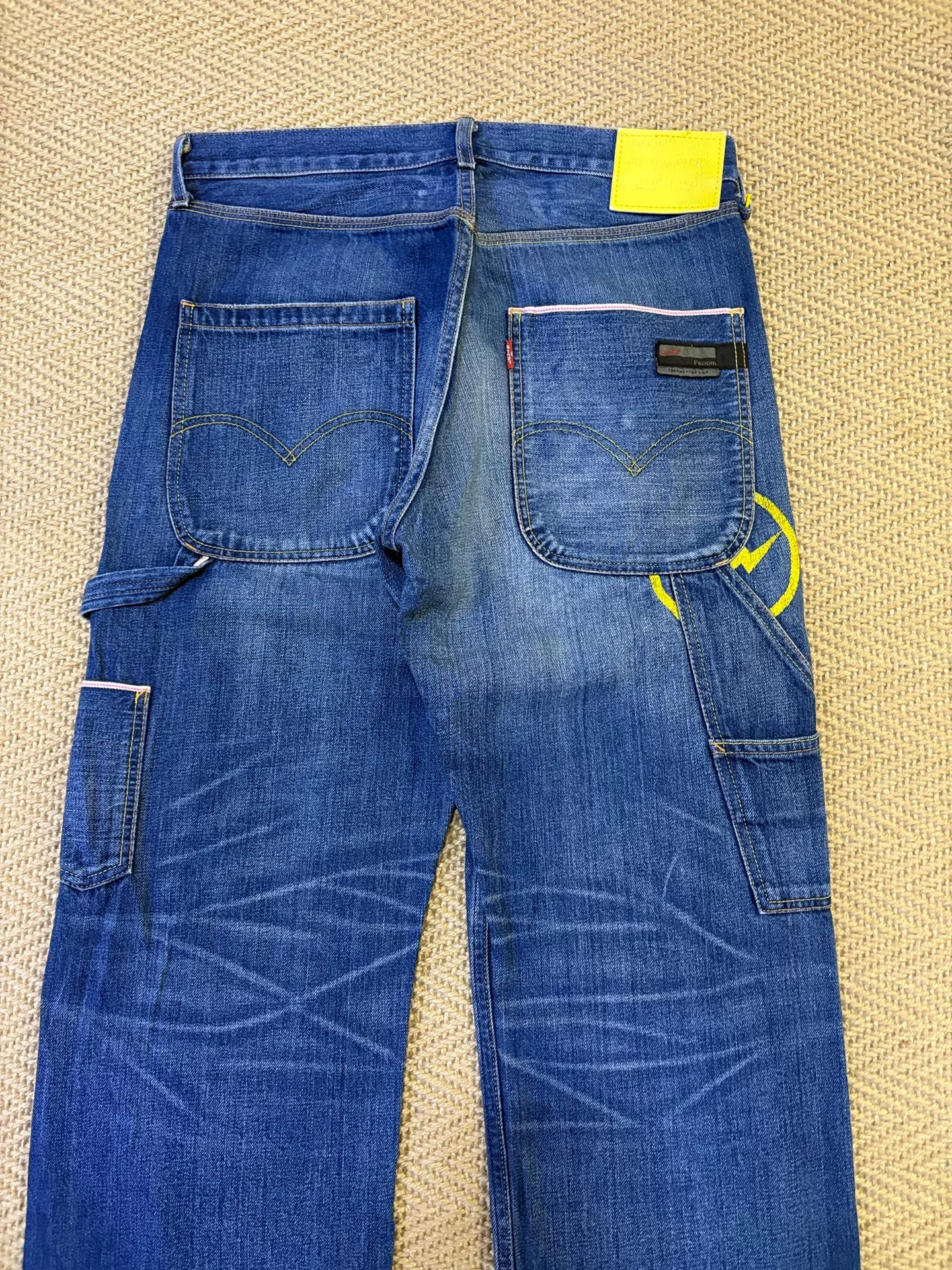 Levi's Fenom Yellow Flash Cargo Jeans — back