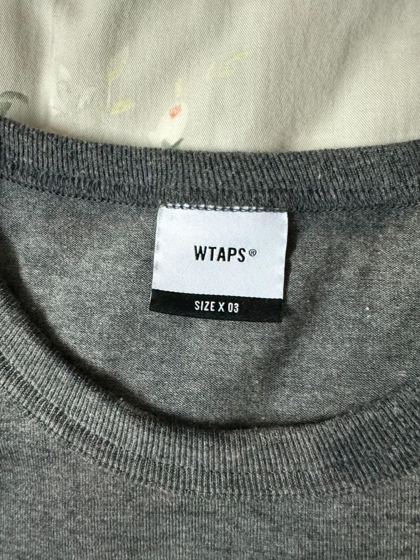 WTAPS 18AW Splatter Print Long-Sleeve T-Shirt — detail