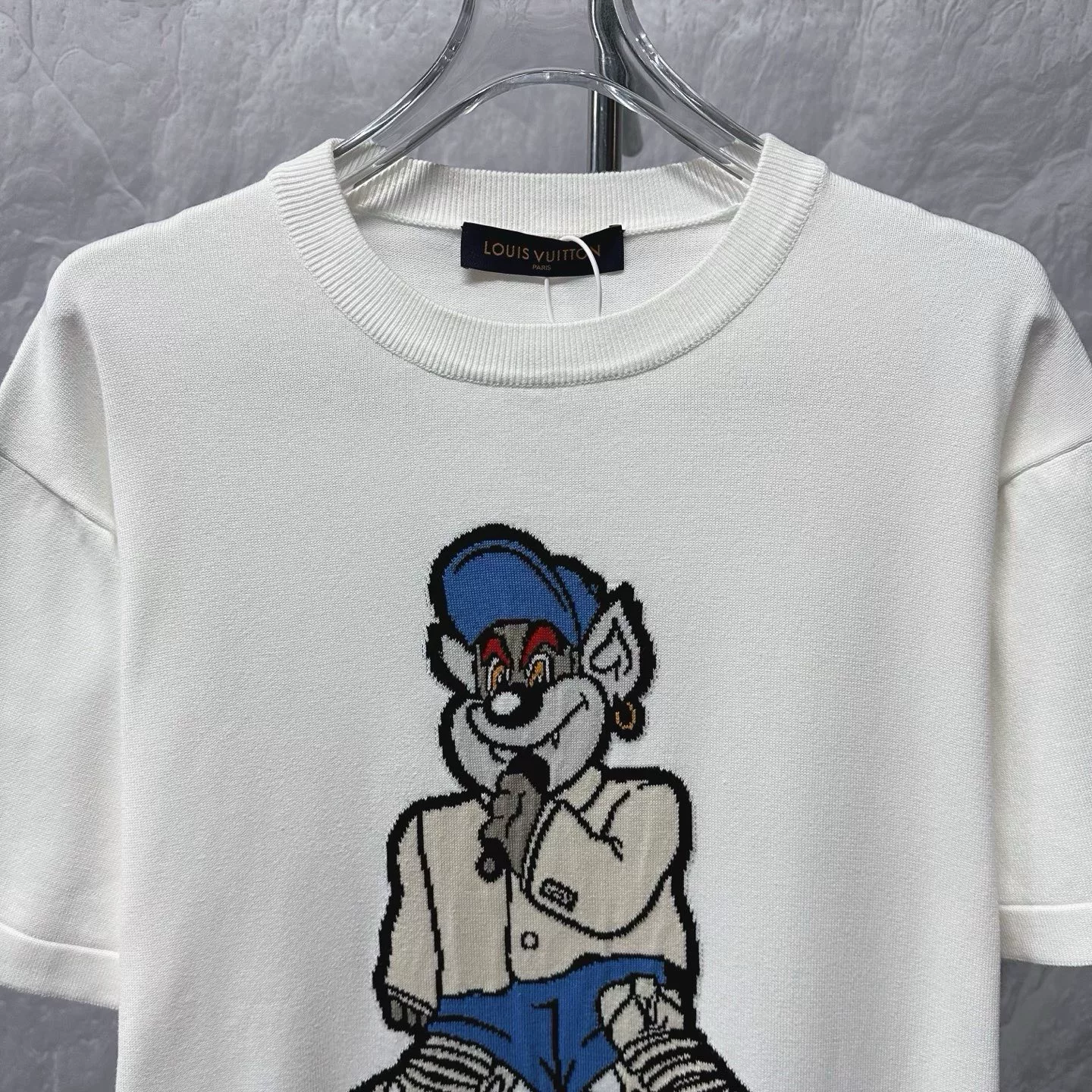 Louis Vuitton Rap Bear Knit Short-Sleeve — detail