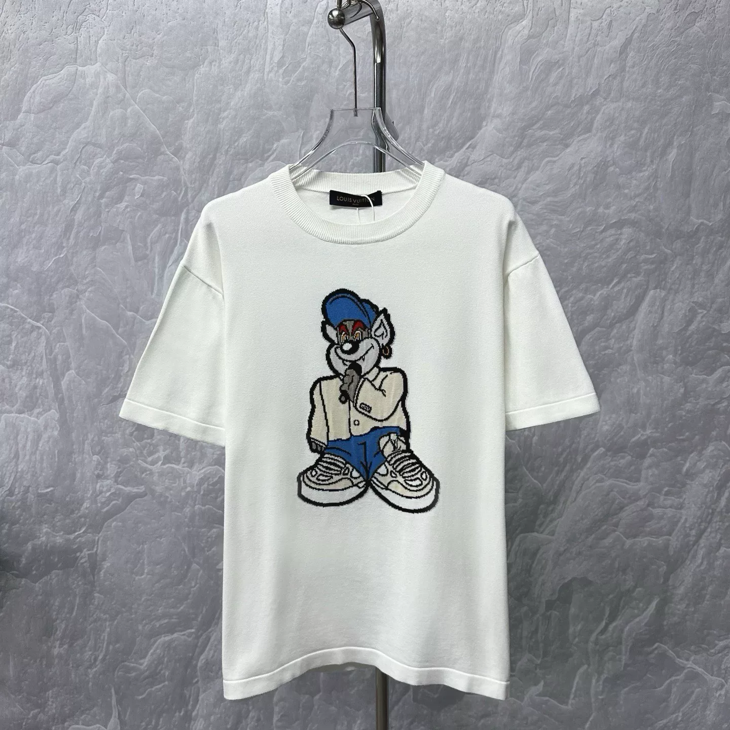 Louis Vuitton Rap Bear Knit Short-Sleeve — front