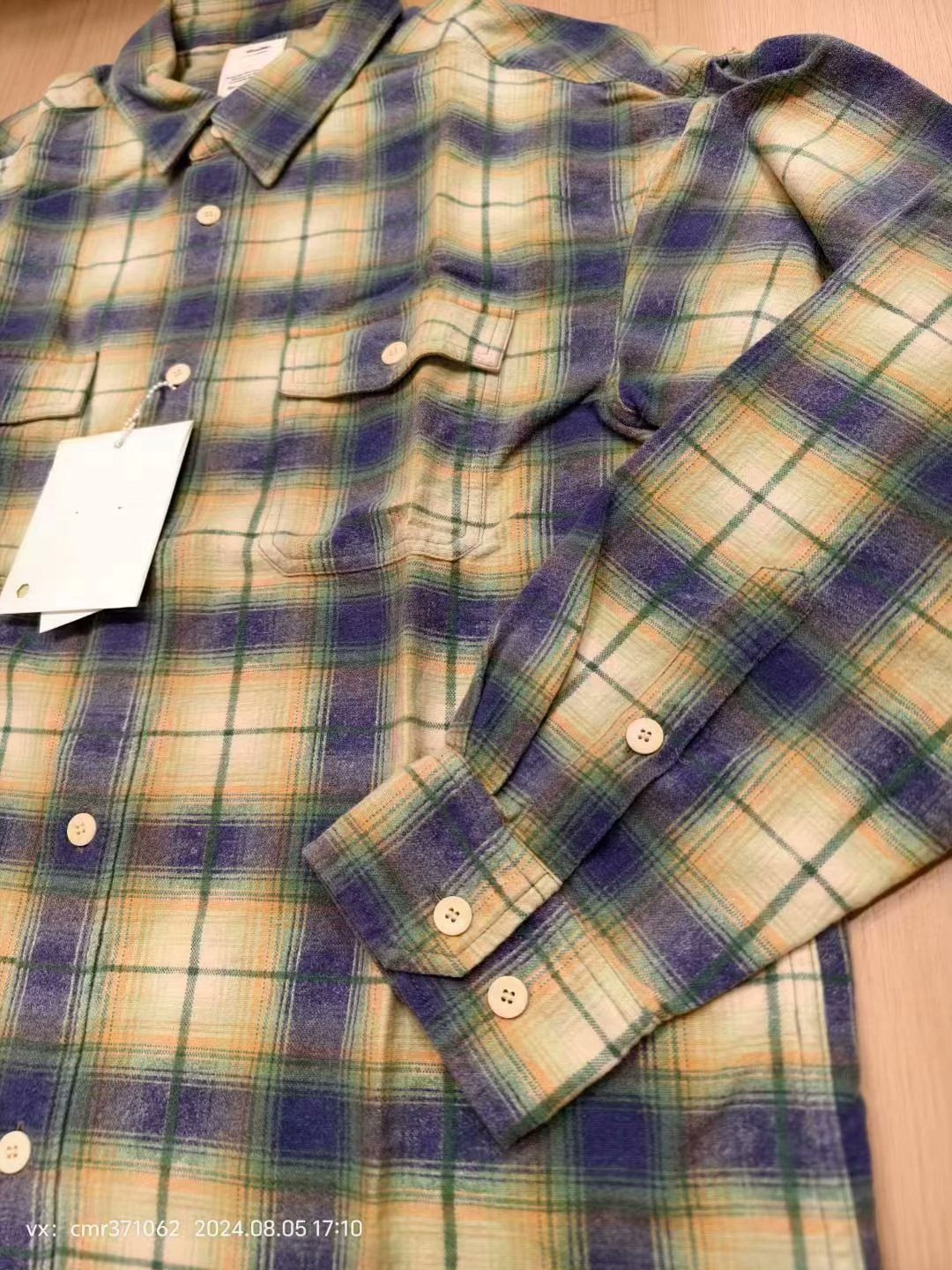VISVIM 24SS PIONEER KHADI CHECK SHIRT — back