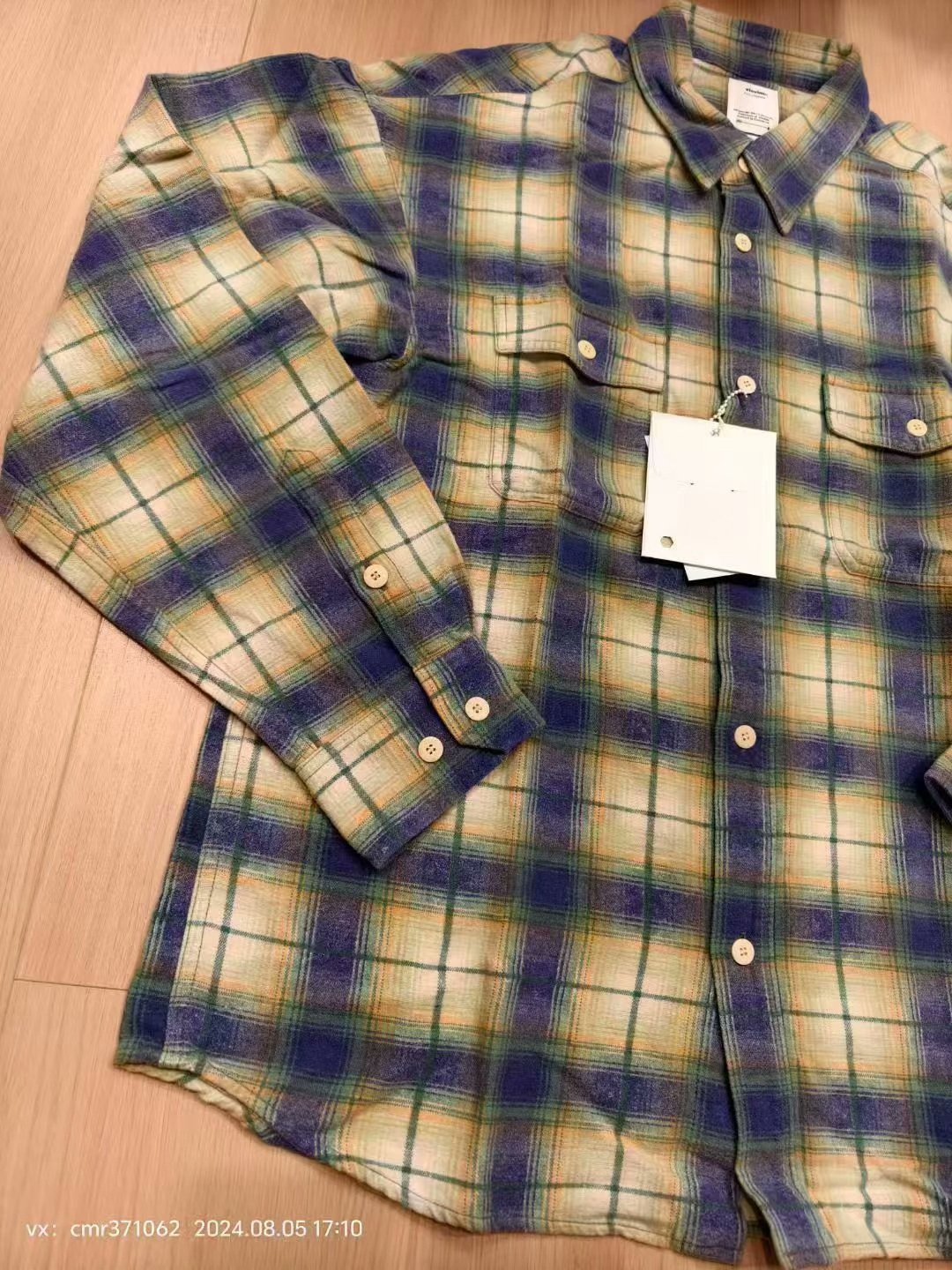 VISVIM 24SS PIONEER KHADI CHECK SHIRT — front