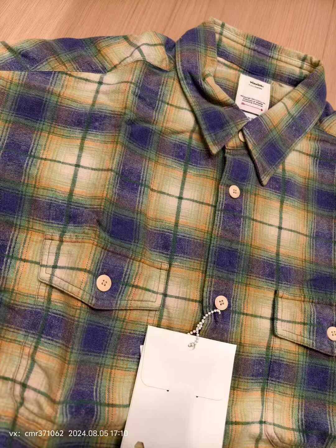 VISVIM 24SS PIONEER KHADI CHECK SHIRT — label
