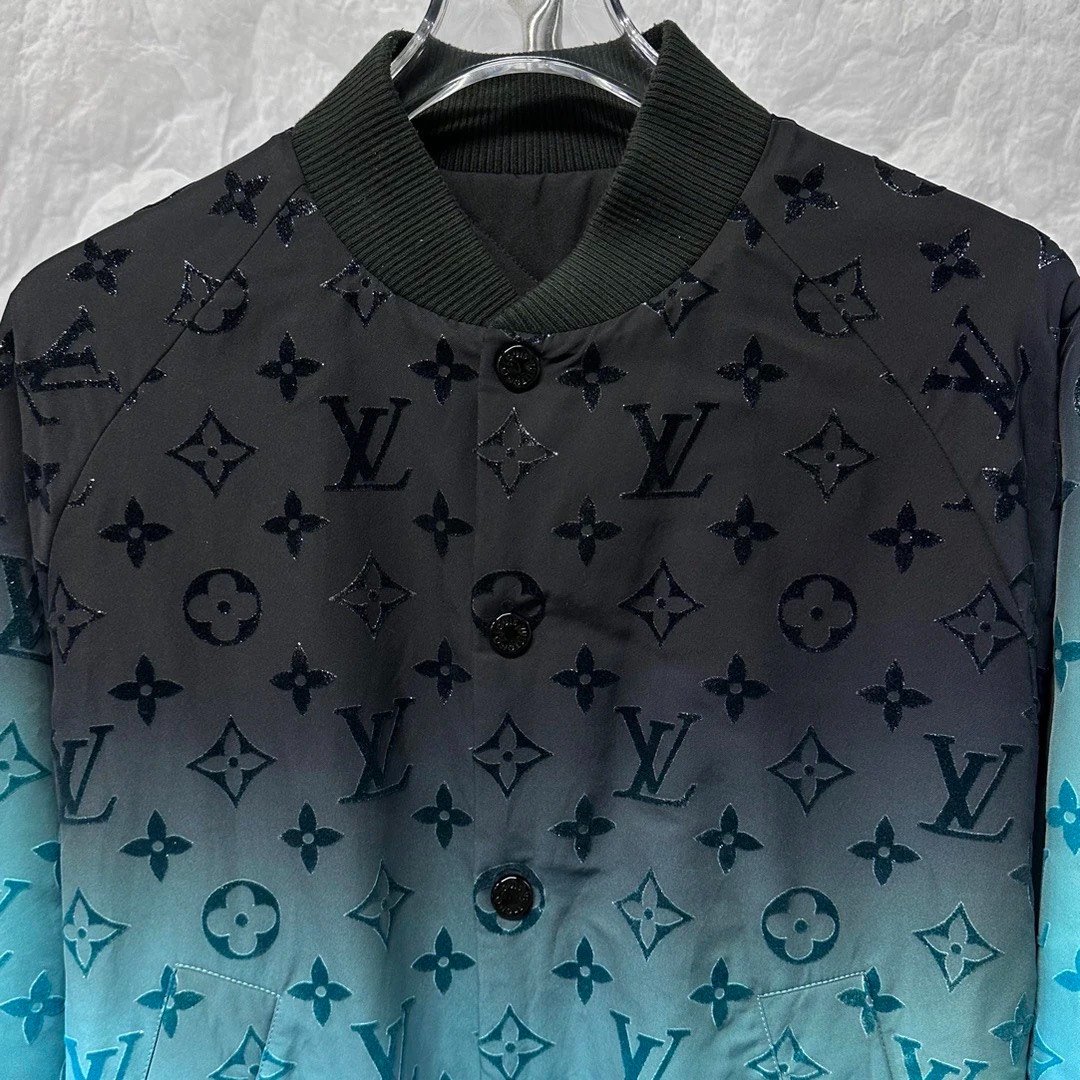 Louis Vuitton SS24 Gradient Print Flight Jacket — detail
