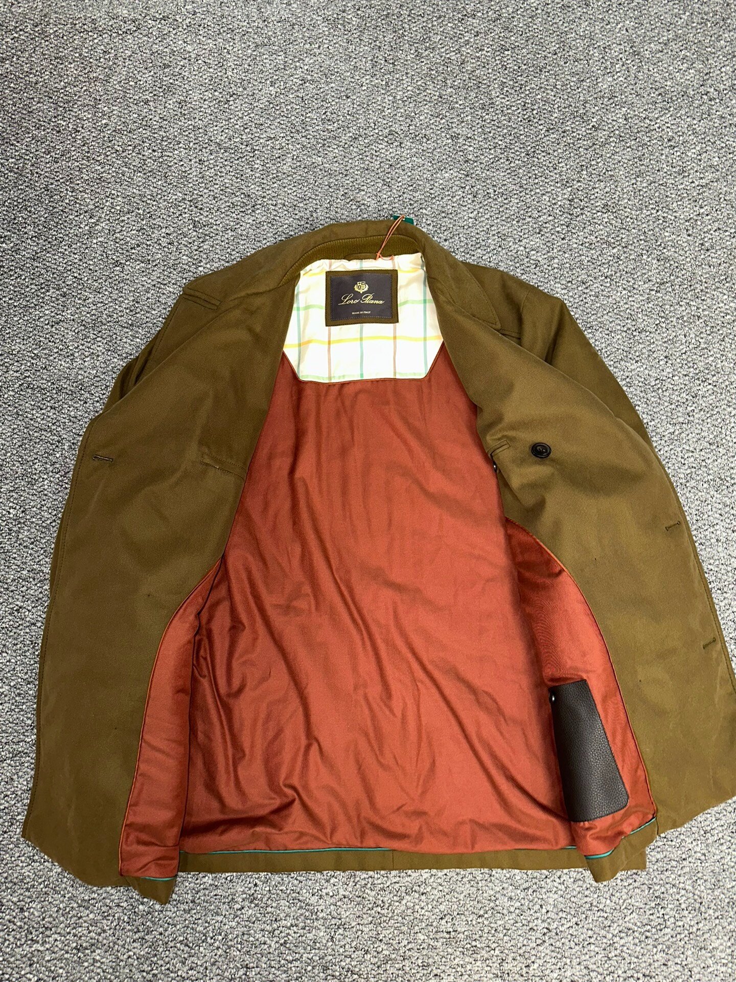 Loro Piana Trench Coat Jacket XL — detail