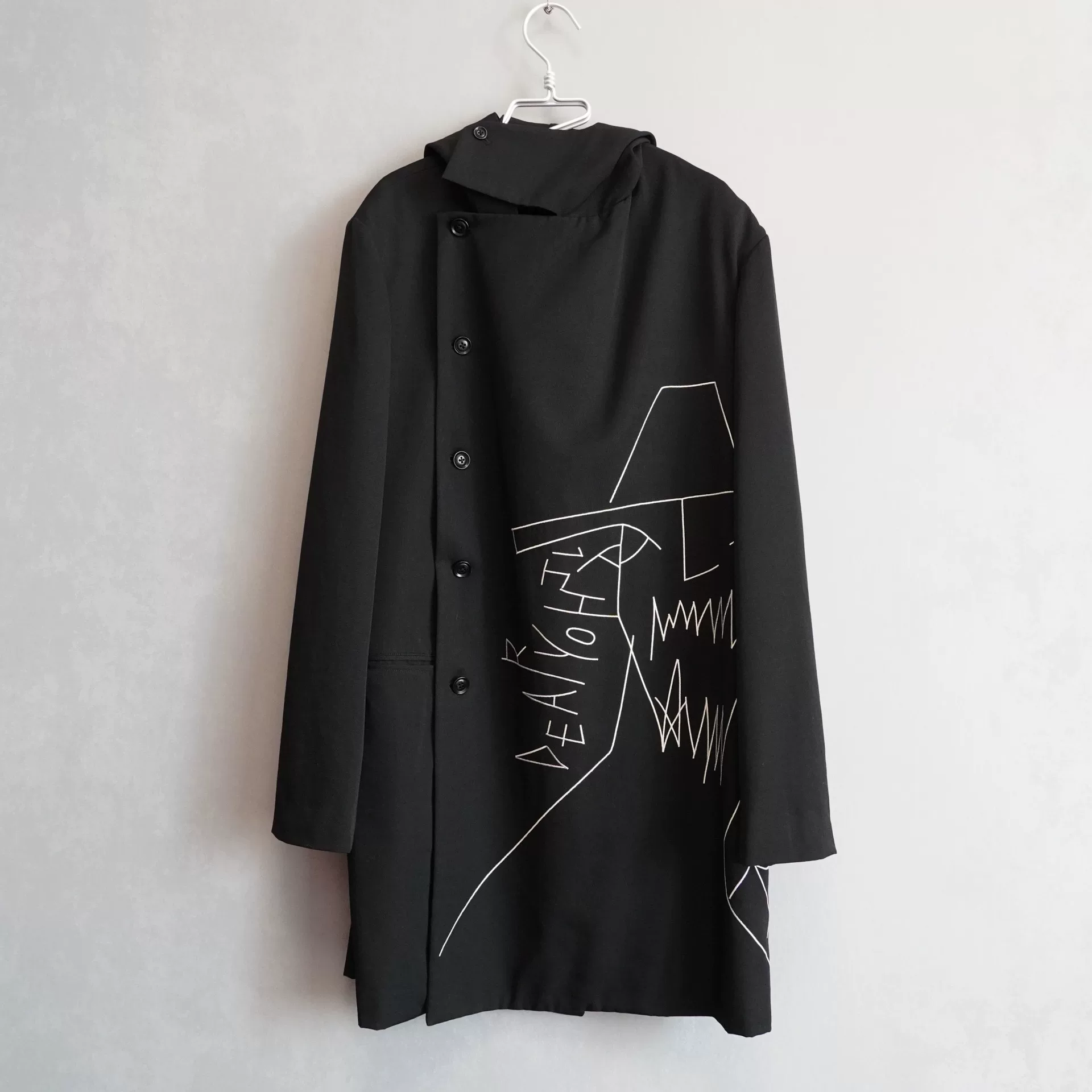 Yohji Yamamoto 16AW Hooded Embroidery Coat