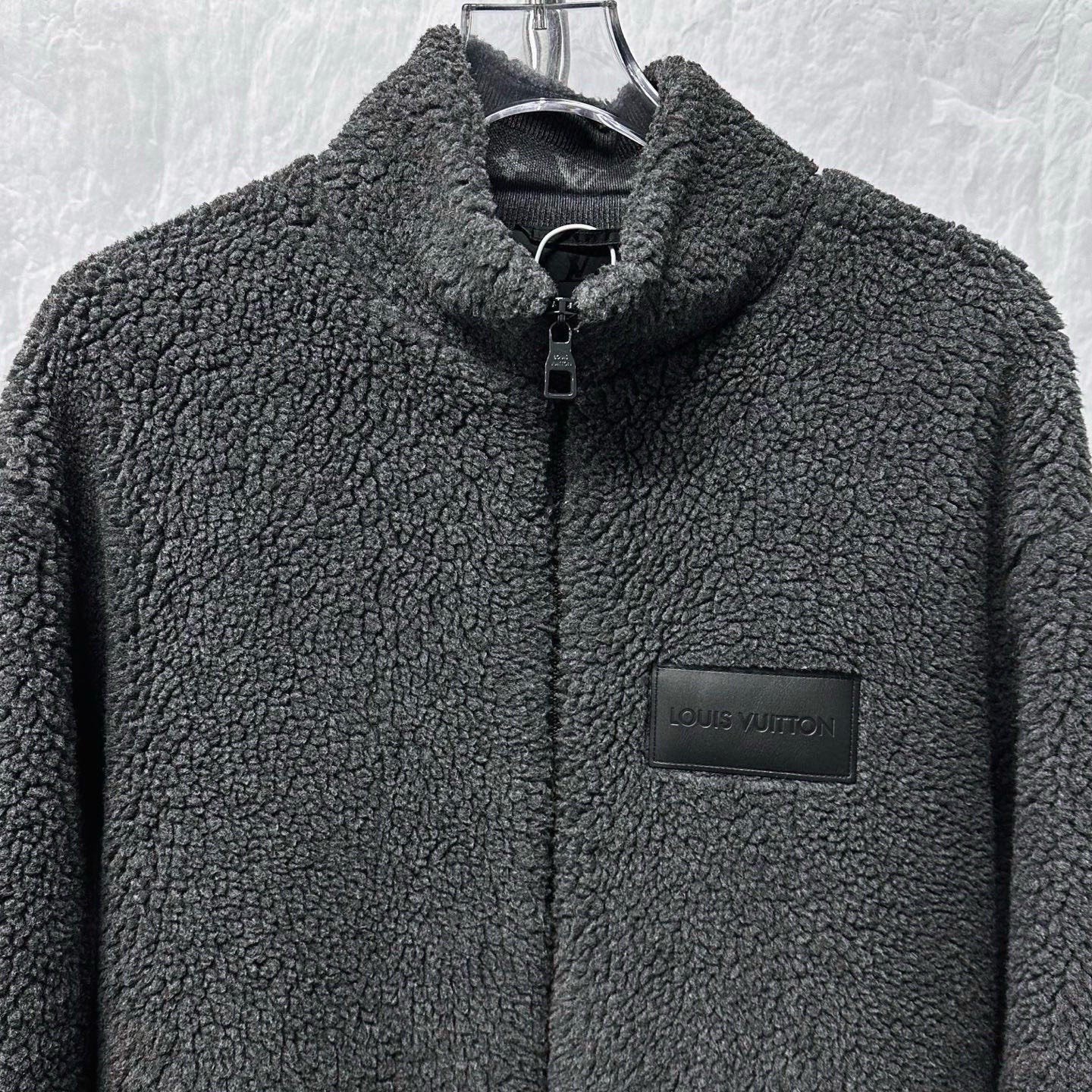 Louis Vuitton SS24 Stand Collar Teddy Zip Jacket — front