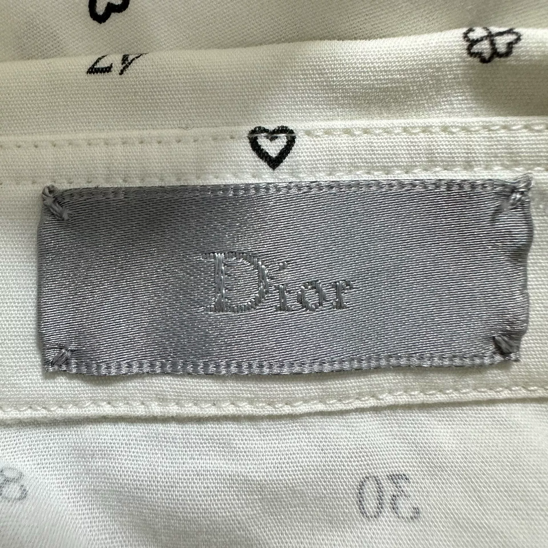 Dior White CD Logo All-Over Print Shirt — back