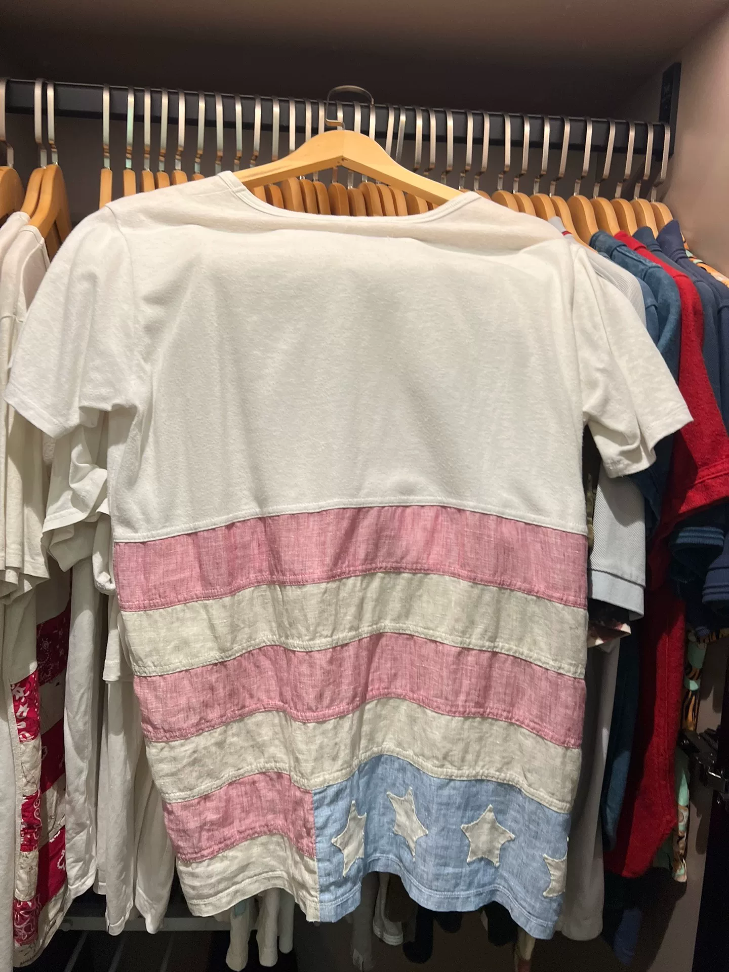 visvim Flag Striped White T-shirt