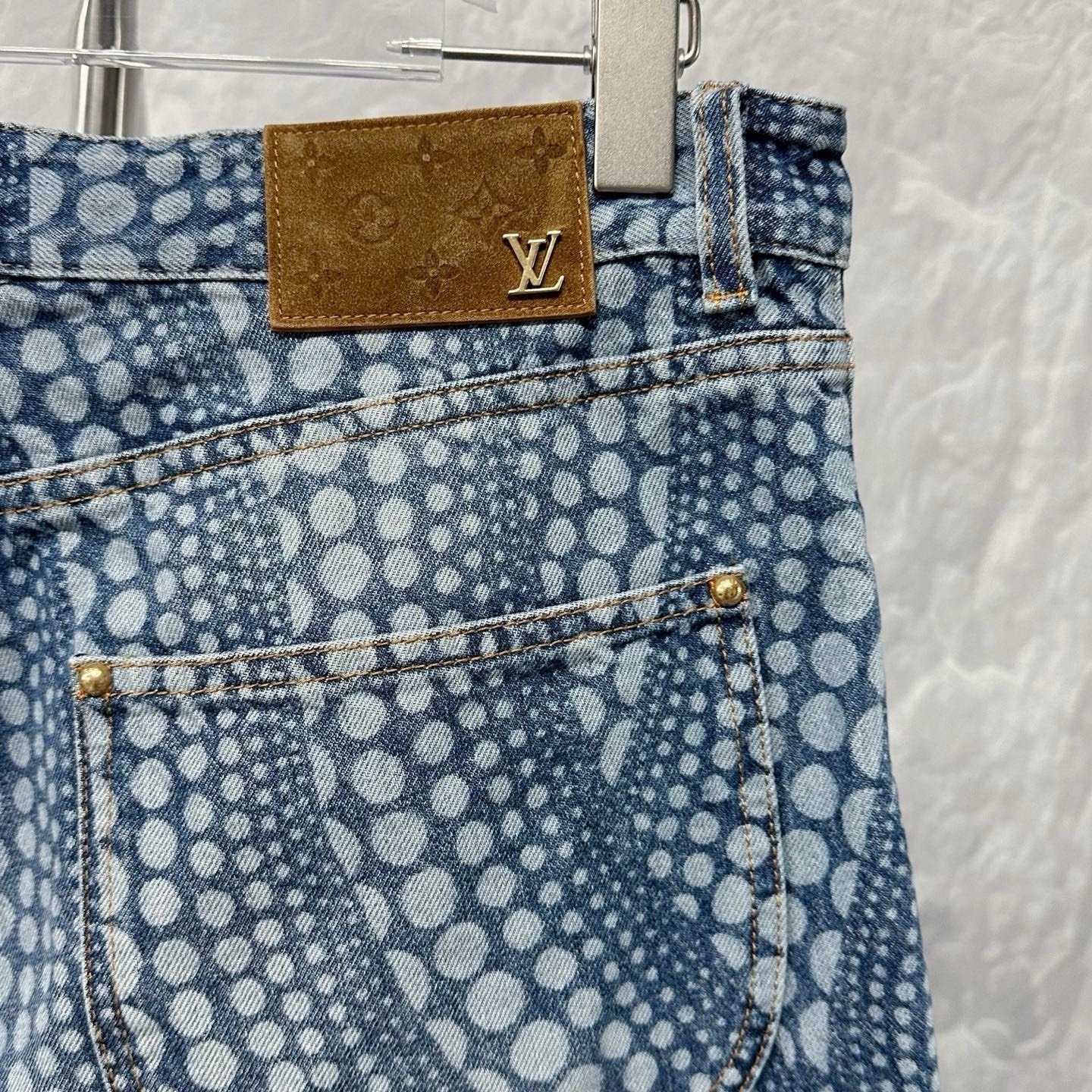 Louis Vuitton Yayoi Kusama Polka Dot Denim Pants — detail