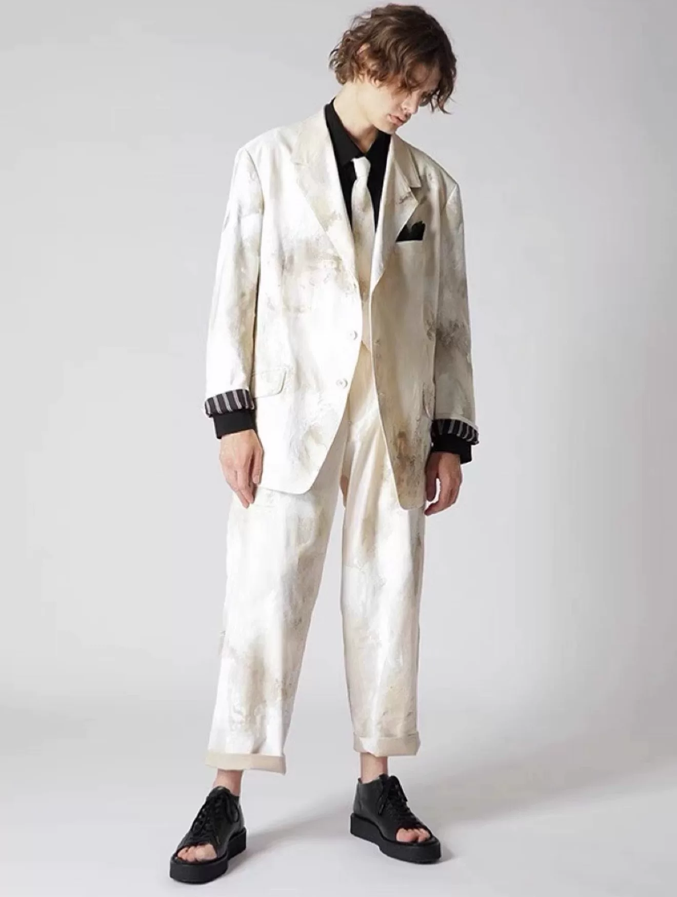 Yohji Yamamoto 23SS Paint Oversize Suit — back