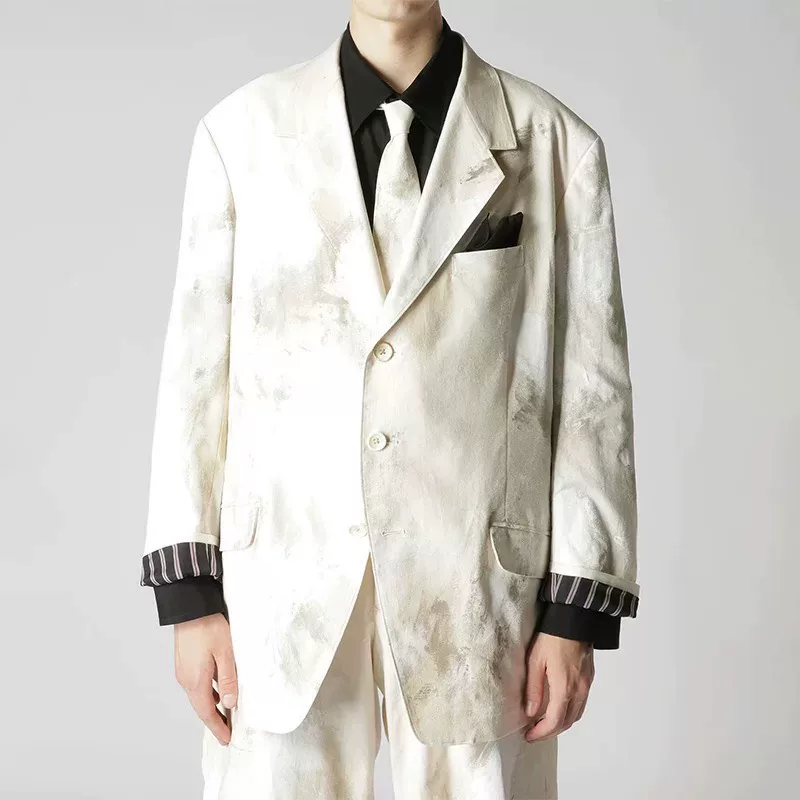 Yohji Yamamoto 23SS Paint Oversize Suit — label