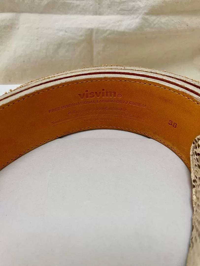 visvim 18ss Plain Snake Skin Belt — back