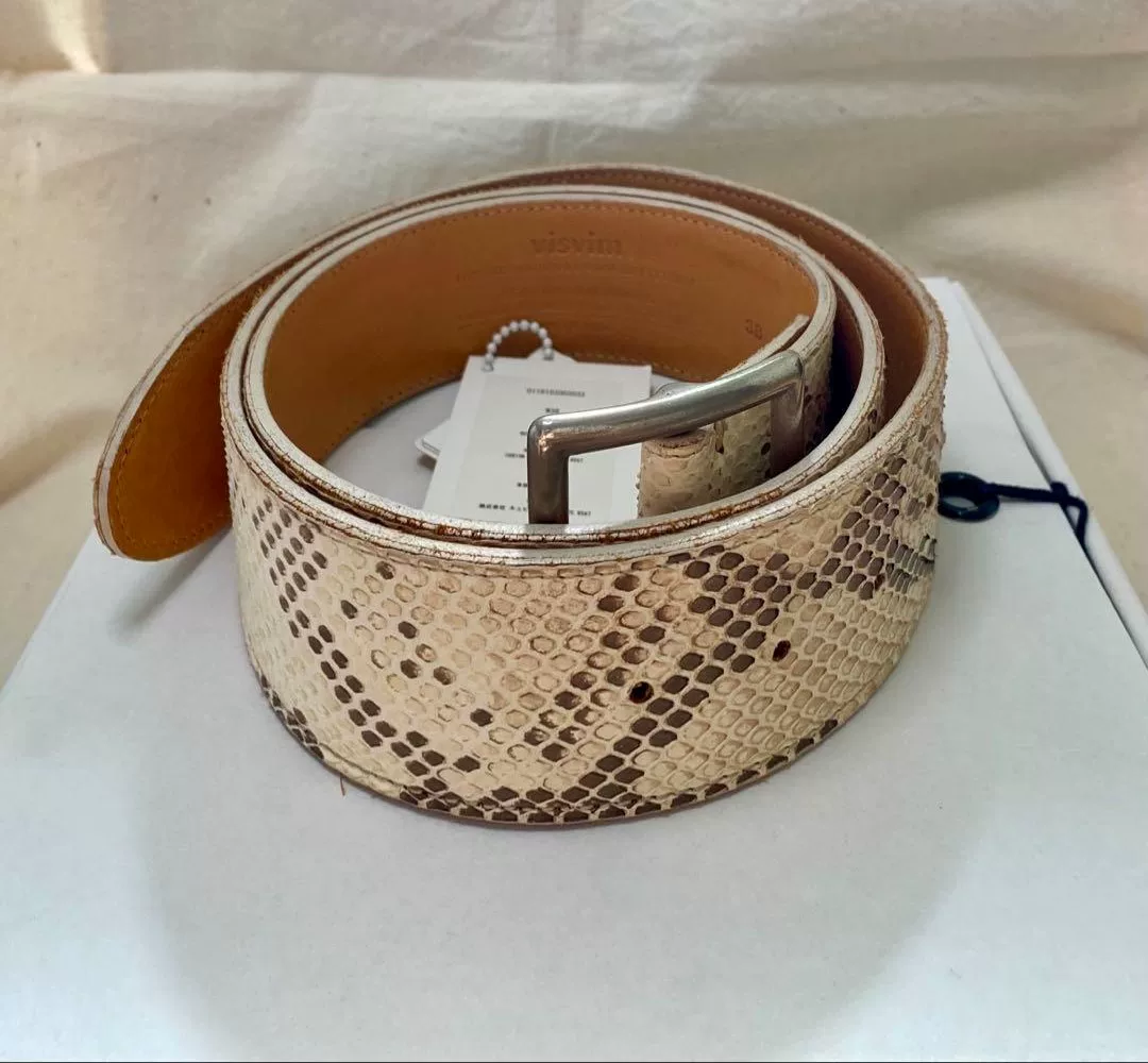 visvim 18ss Plain Snake Skin Belt