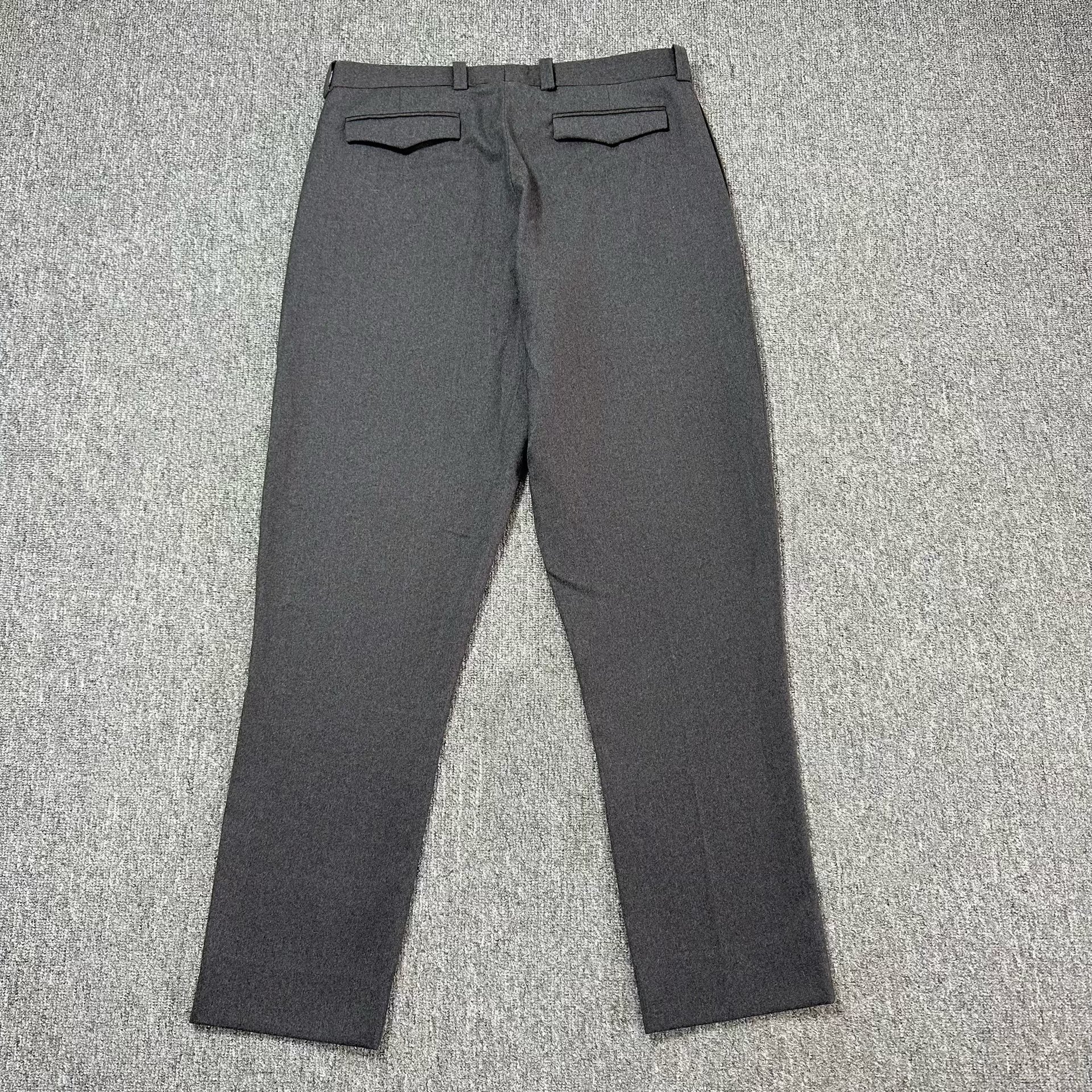 Dior Homme Dark Gray Wool Trousers — back