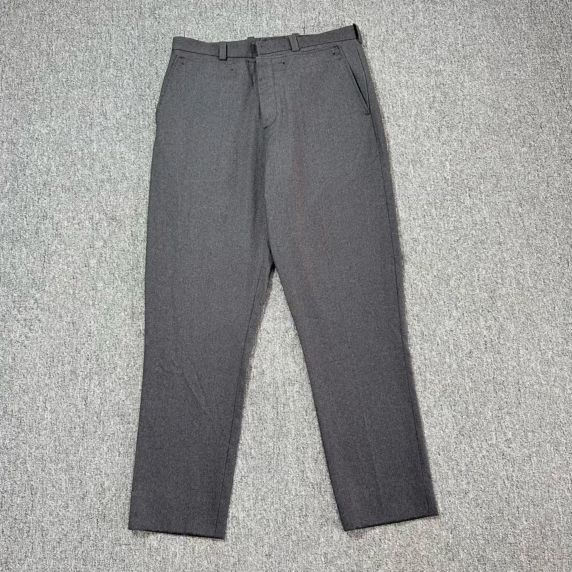 Dior Homme Dark Gray Wool Trousers