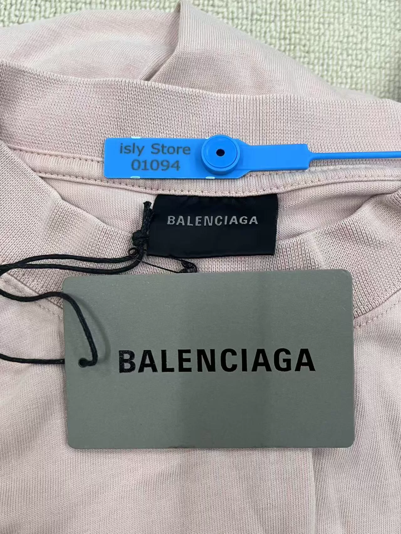 Balenciaga Logo Crew Neck Short-Sleeve T-Shirt — label