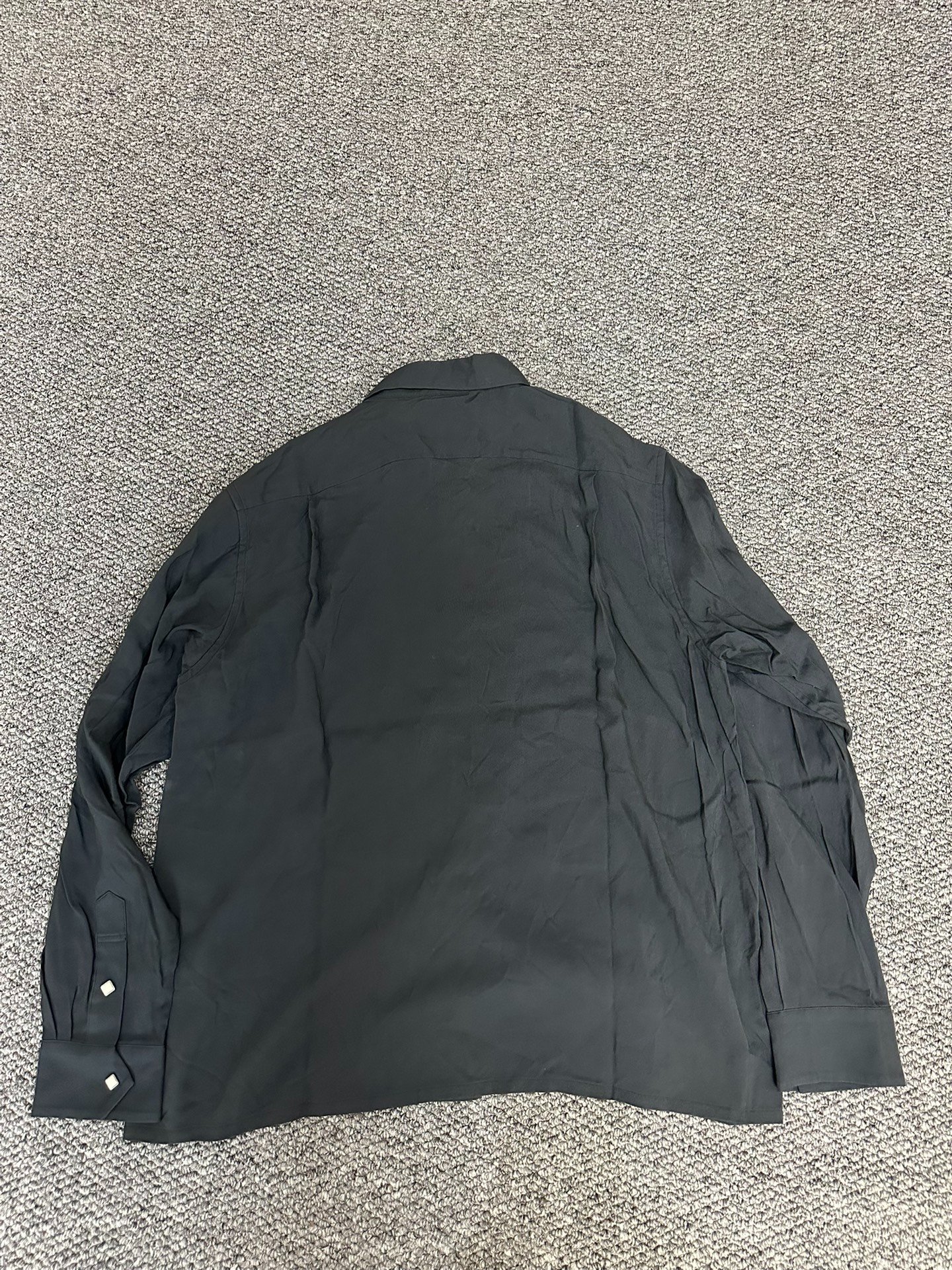 Visvim Black Button Long-Sleeve Shirt — back