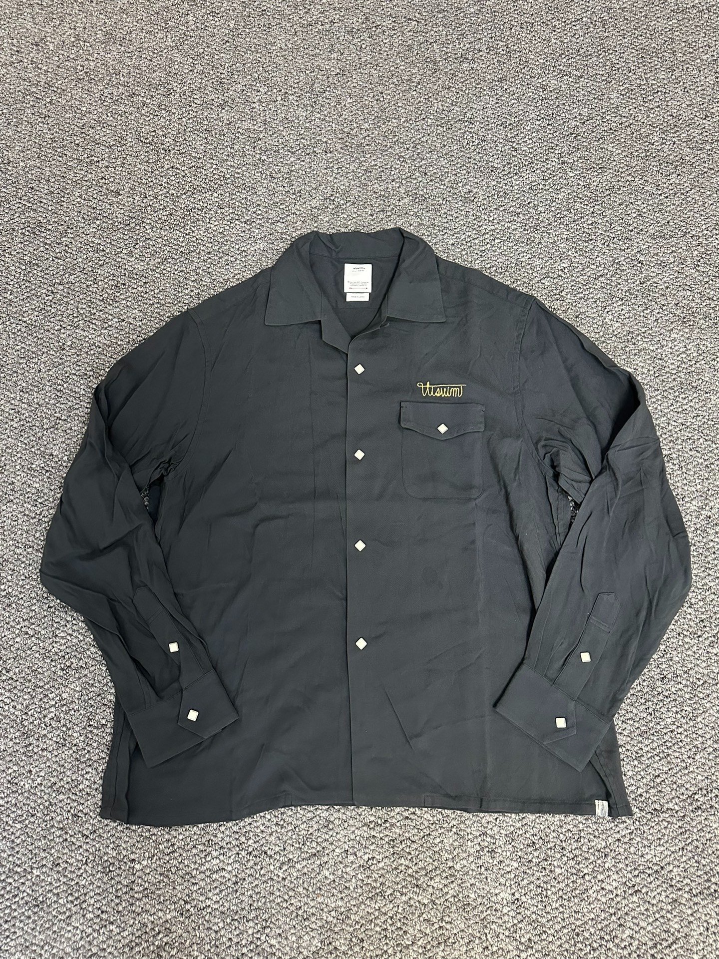 Visvim Black Button Long-Sleeve Shirt