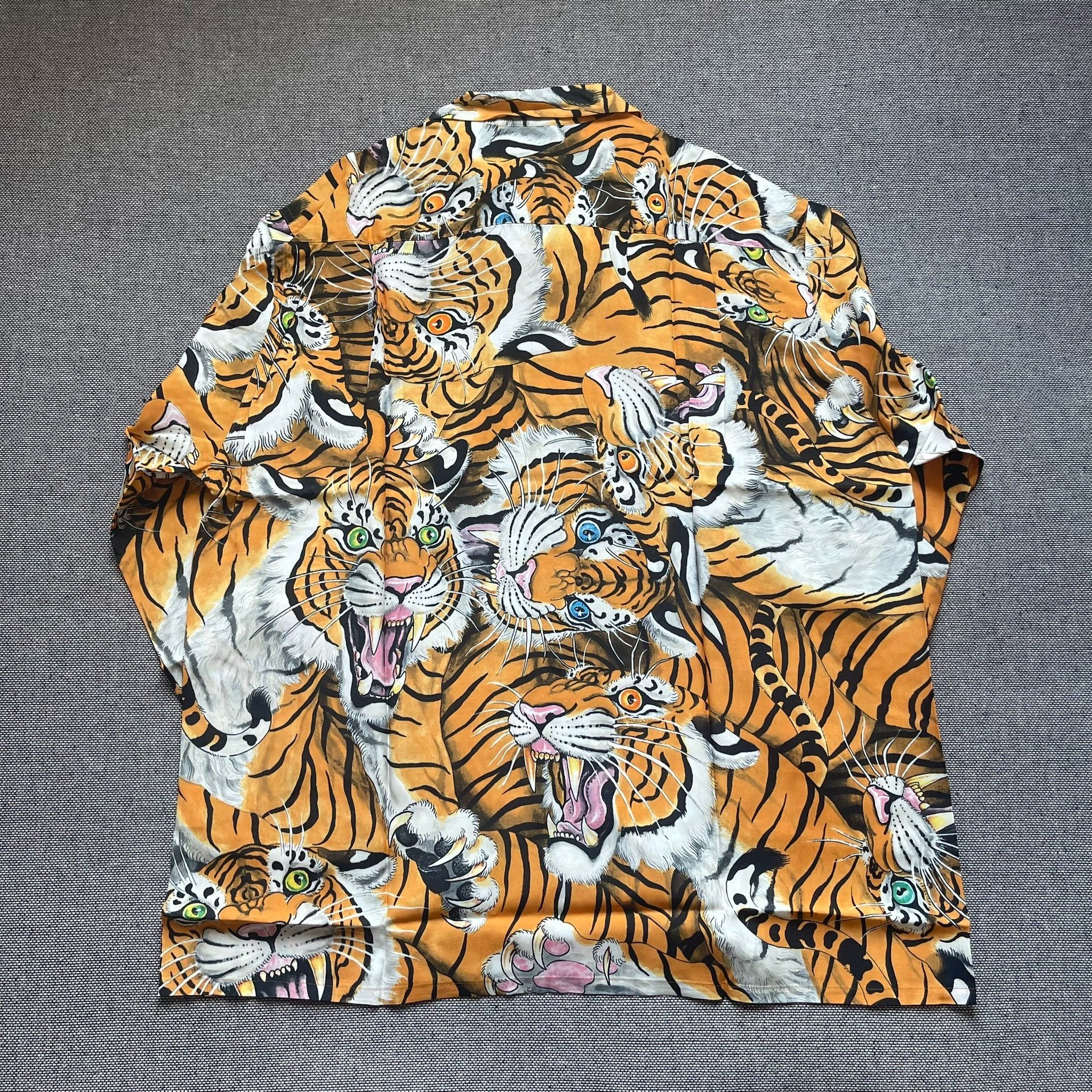 Wacko Maria x Tim Lehi Tiger Hawaiian Shirt — front
