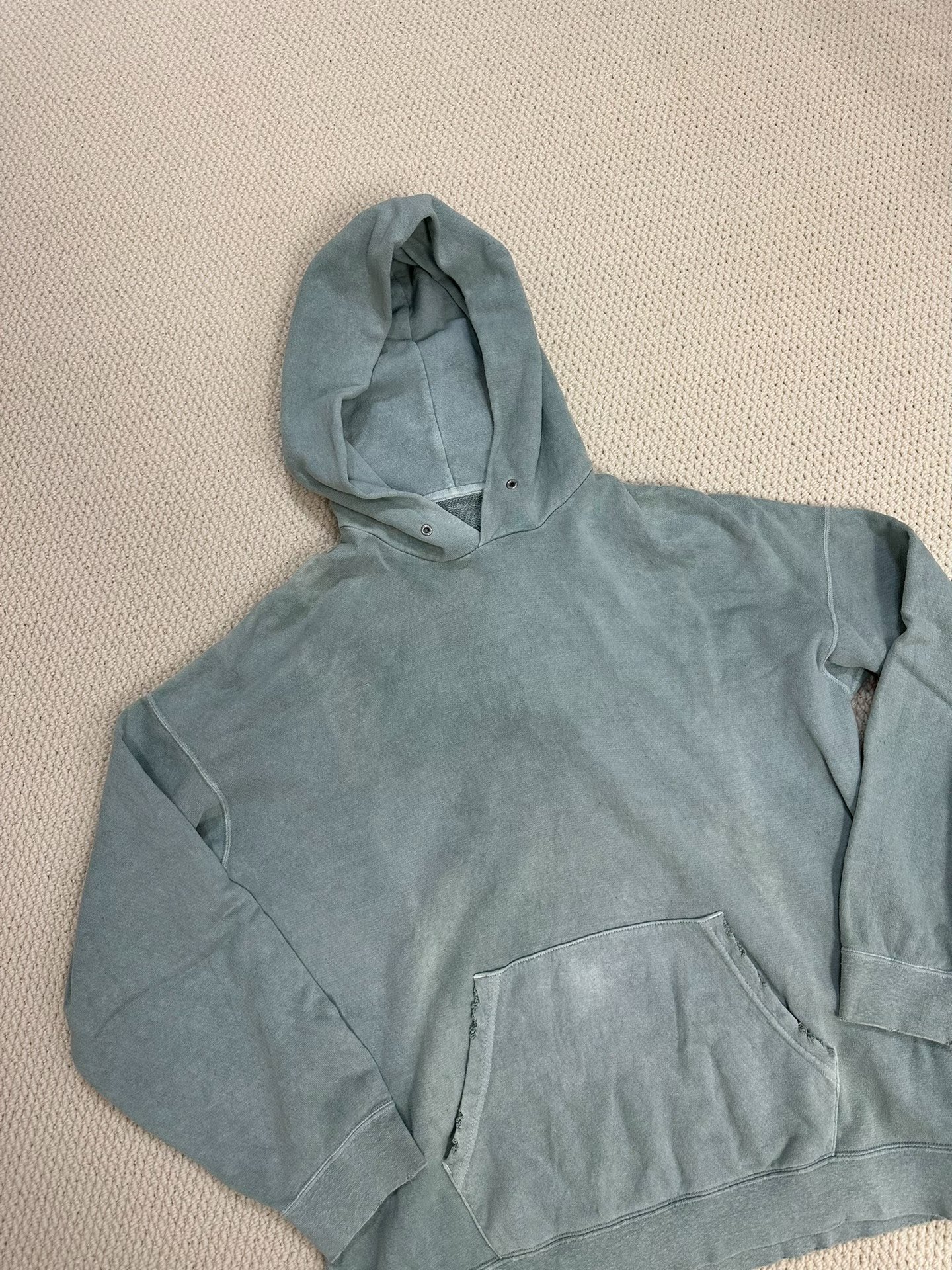 visvim jumbo gray tie-dye hoodie — front