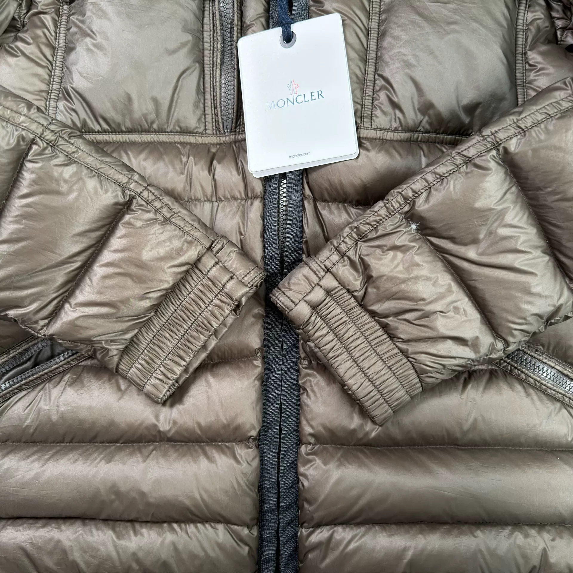 Moncler Brown Short Down Jacket — back