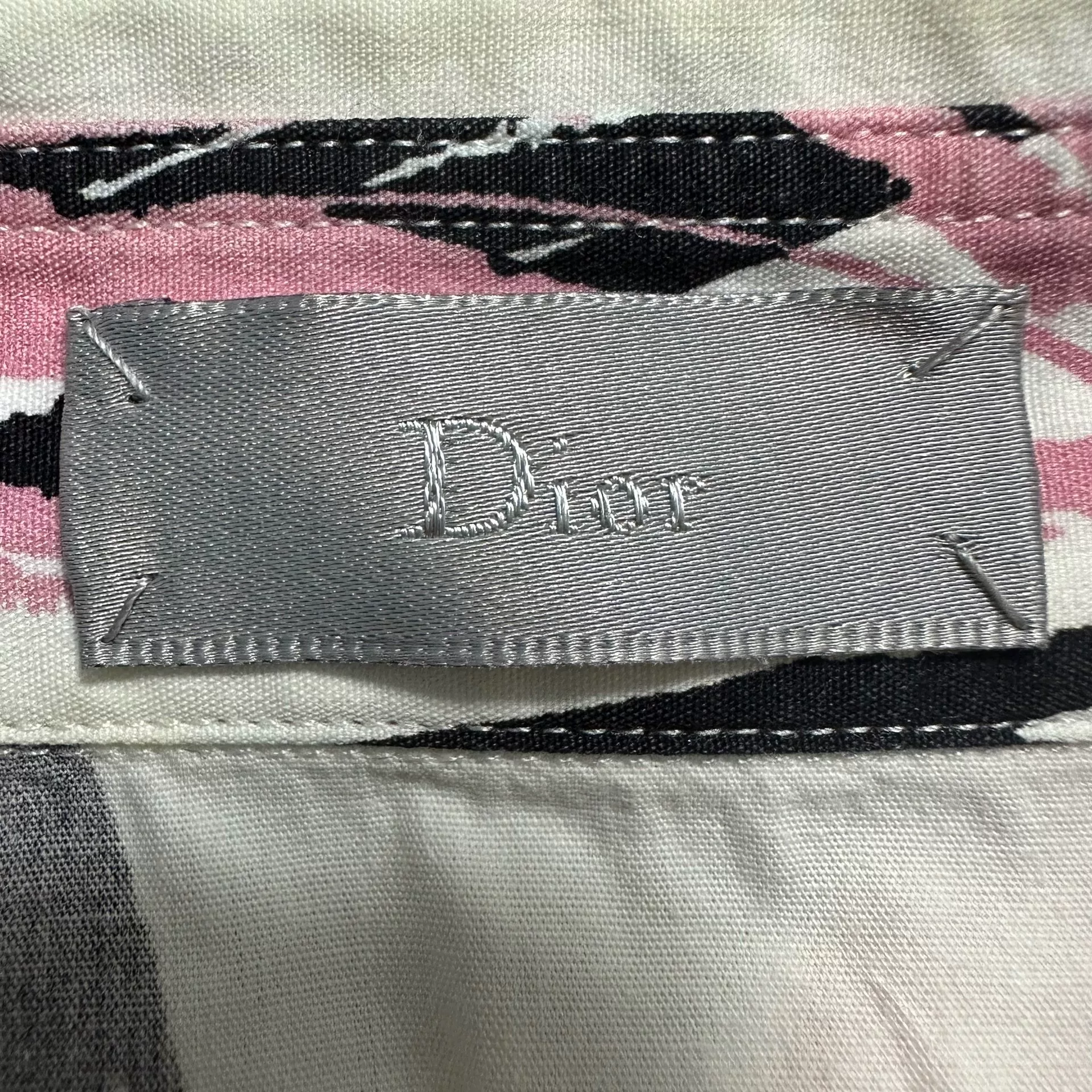 Dior Homme 15ss White Graffiti Line Shirt — label