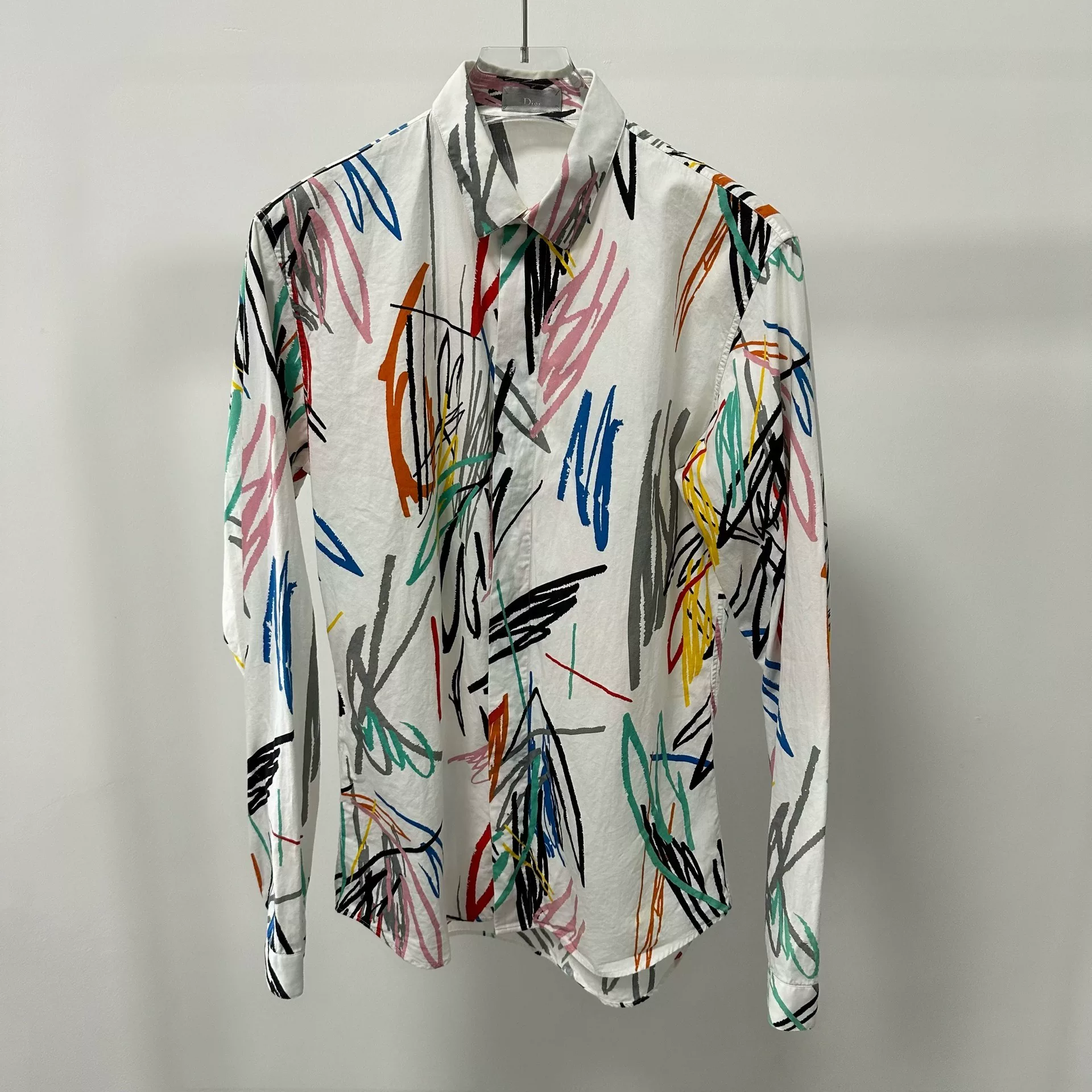Dior Homme 15ss White Graffiti Line Shirt