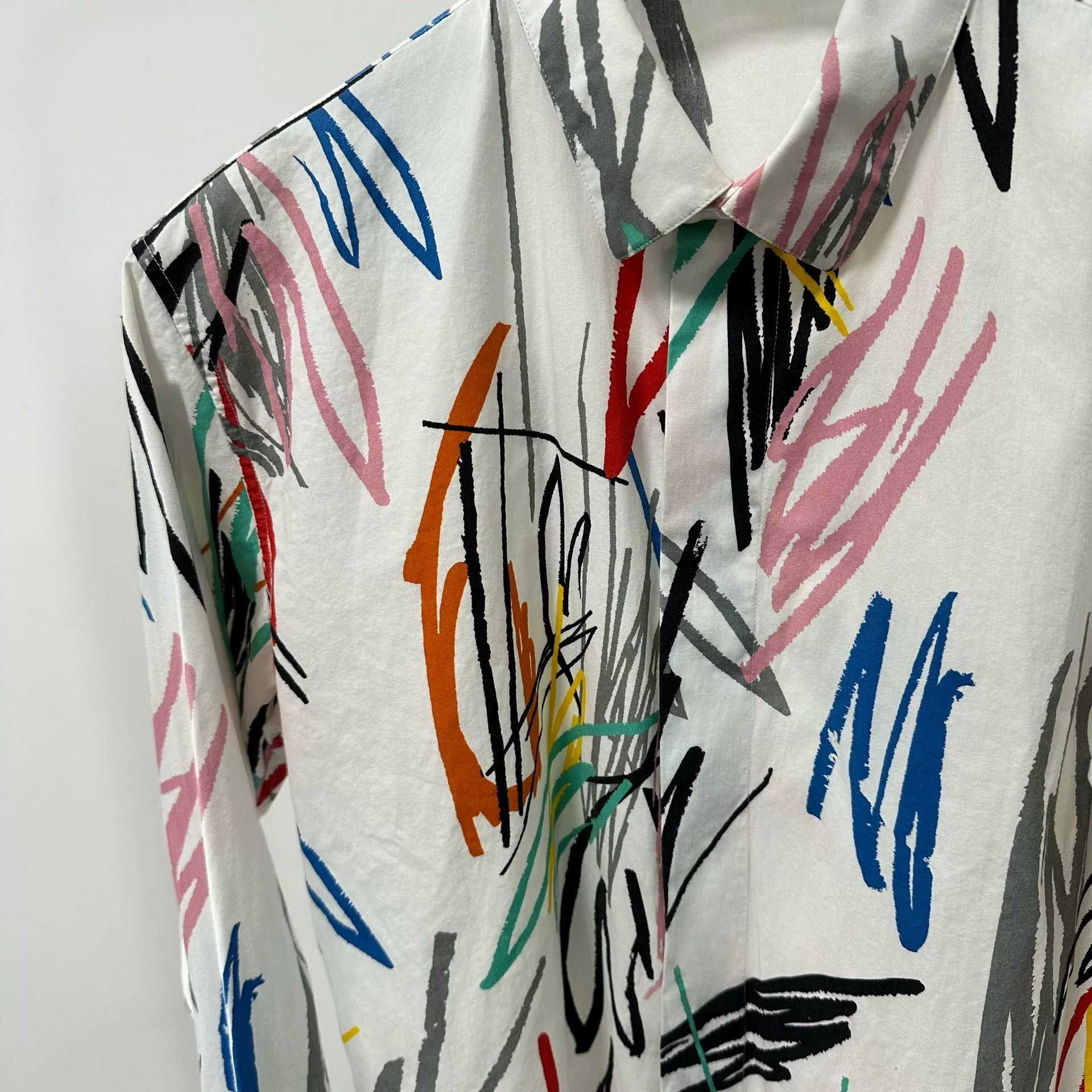 Dior Homme 15ss White Graffiti Line Shirt — front