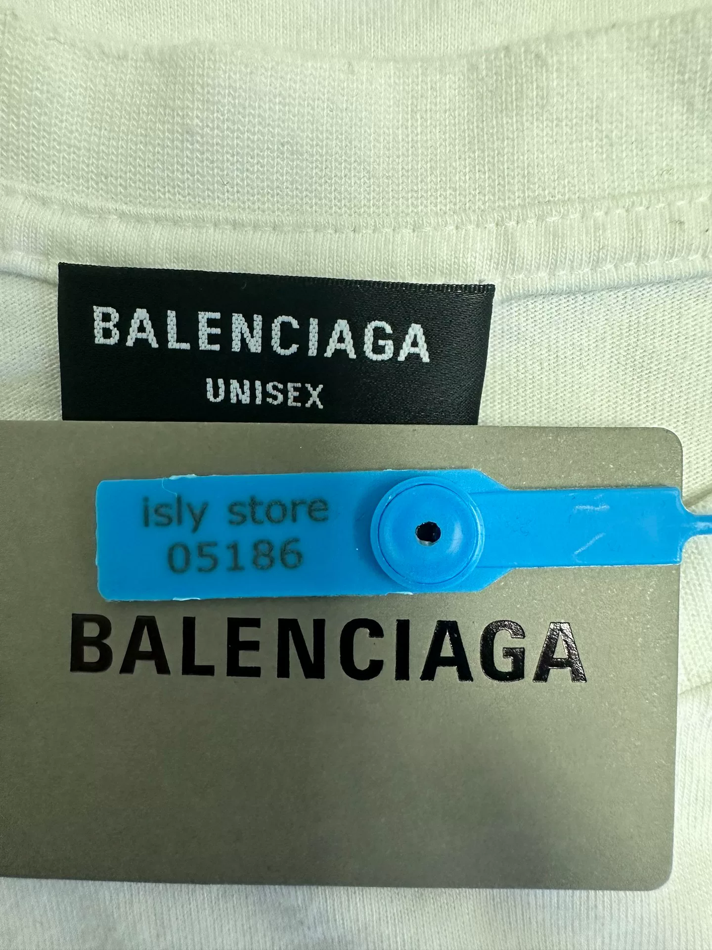Balenciaga White Handwritten Logo T-shirt — back