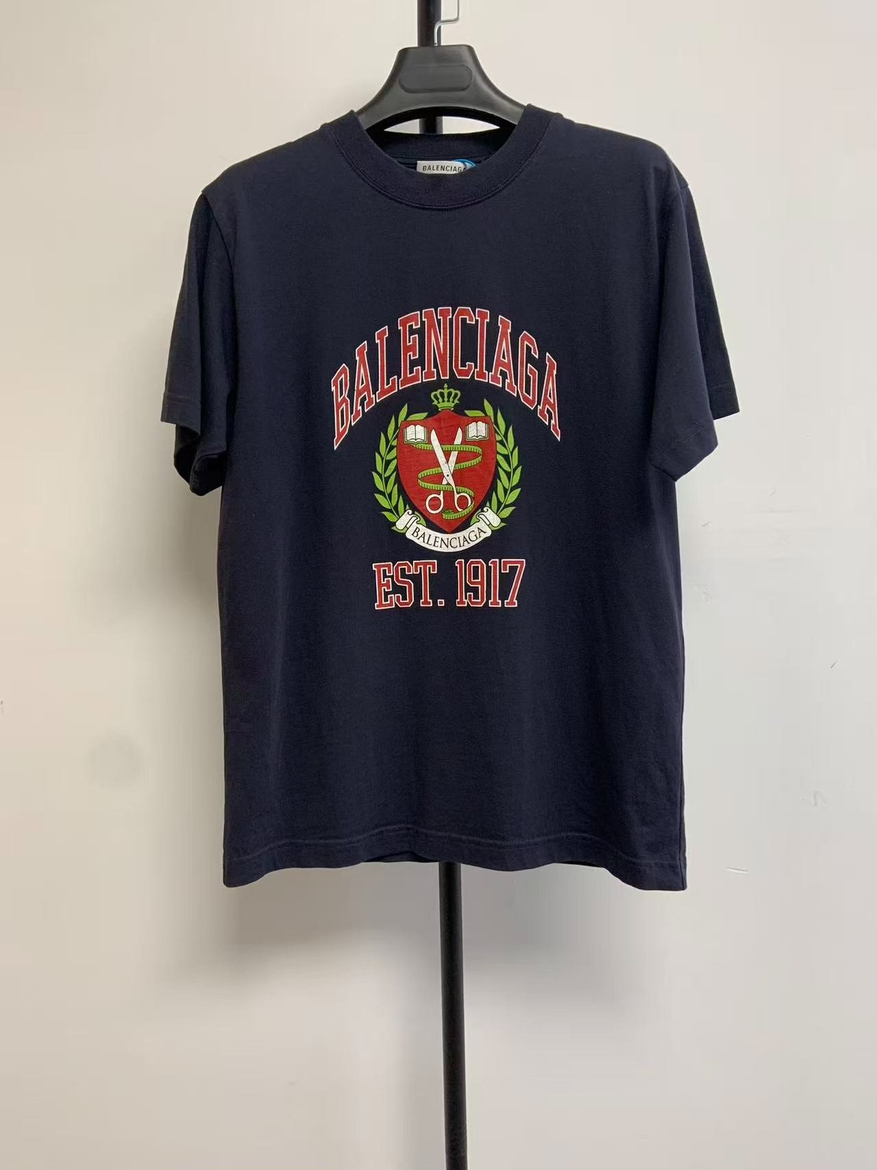 Balenciaga College Print Crewneck T-Shirt