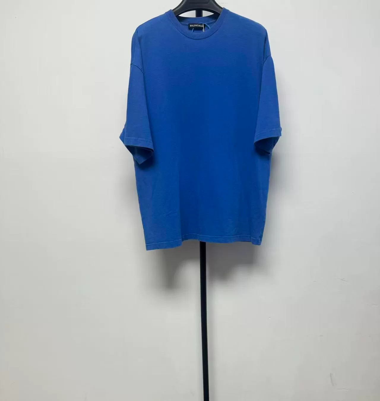 Balenciaga Blue Print Round-Neck T-Shirt — front
