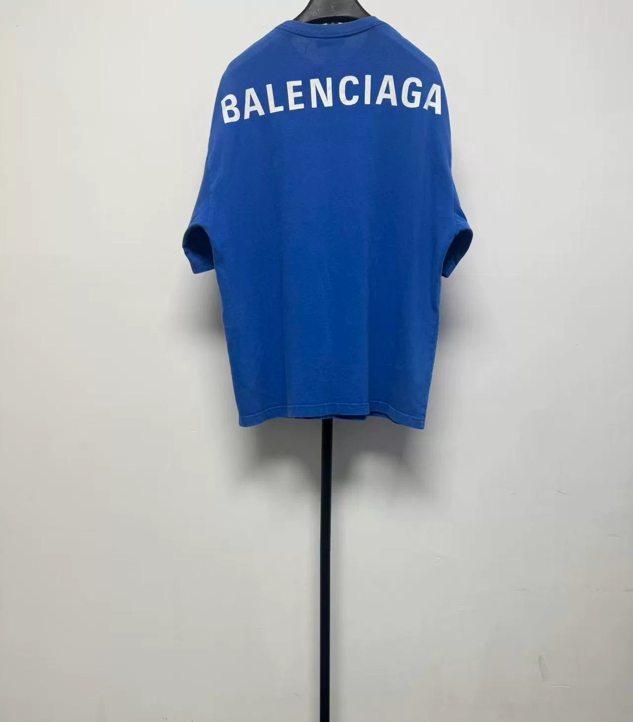 Balenciaga Blue Print Round-Neck T-Shirt